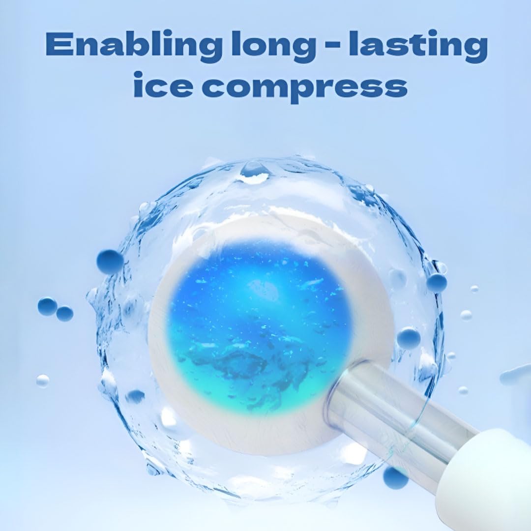 Globos de hielo para rostro y ojos, masajeador criogénica de acero inoxidable irrompible para rutinas de cuidado de la piel, globos de enfriamiento multifuncionales para hinchazón, piel flacidez