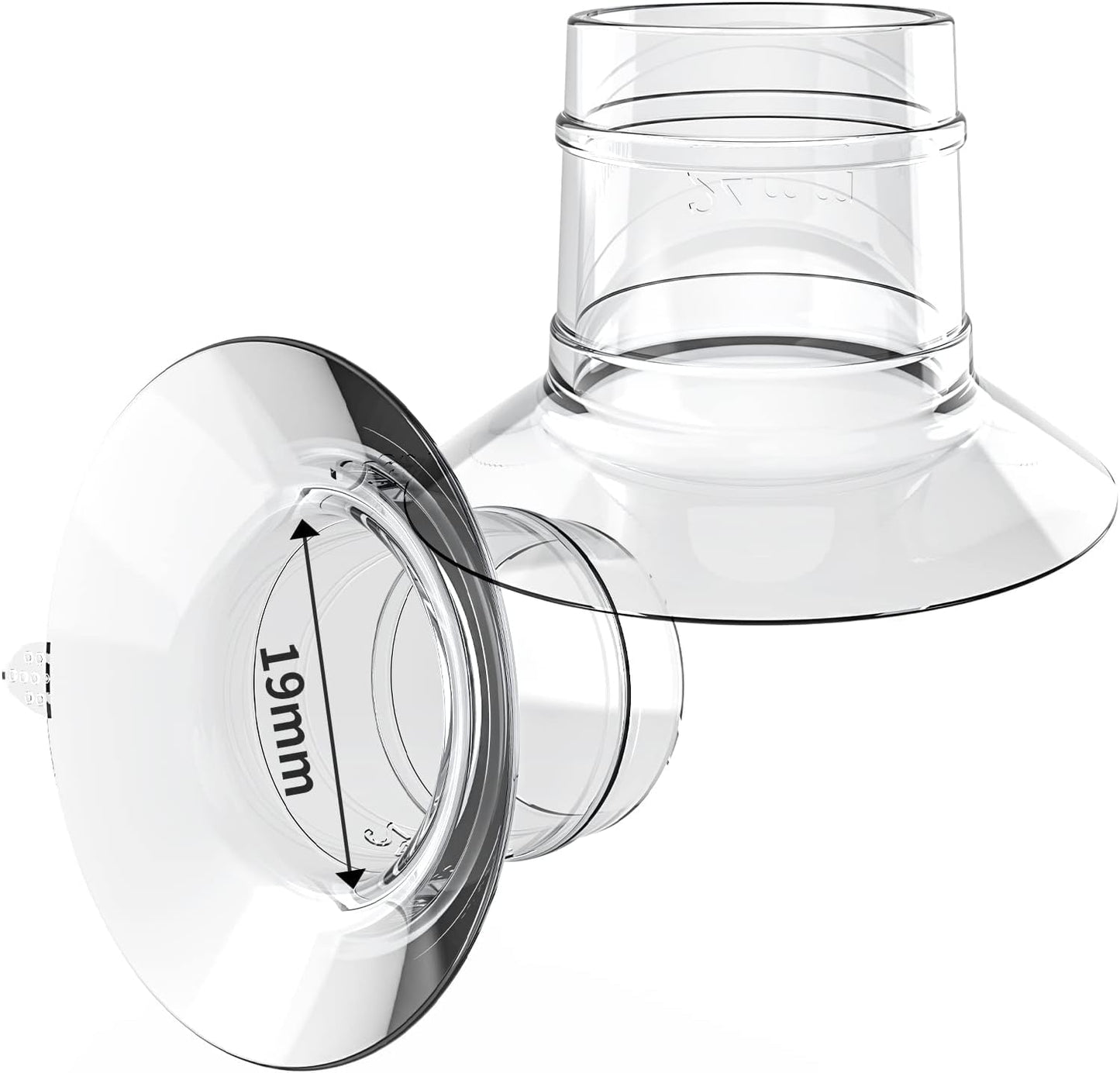 Inserto De Brida 19mm 2 Piezas, Compatible Con Lansinoh/Momcozy S9 Pro/S12 Pro/Medela/Willow/Elvie, Escudo/Brida De Extractor De Leche Portátil, Colector De Pecho 19mm Universal