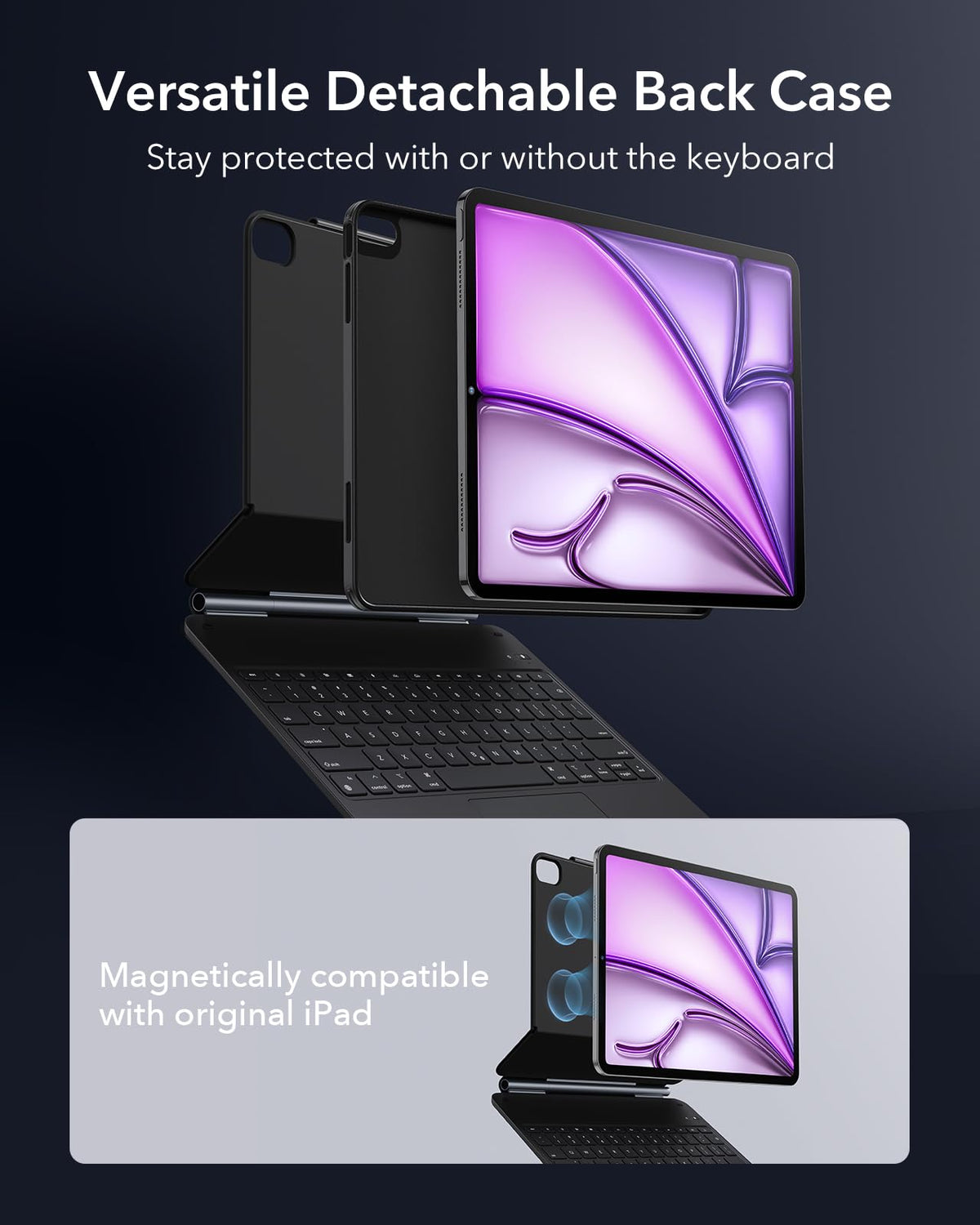Funda con Teclado ESR iPad Air Soporte Magnético Multimodo