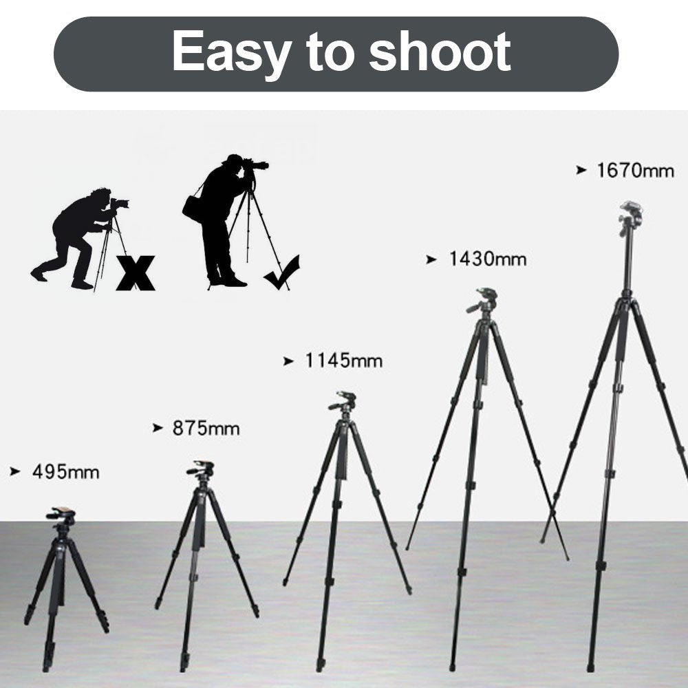 Gosky Tripod -Travel Portable Tripod for spotting scopes, binoculars, camcorders, or SLR cameras