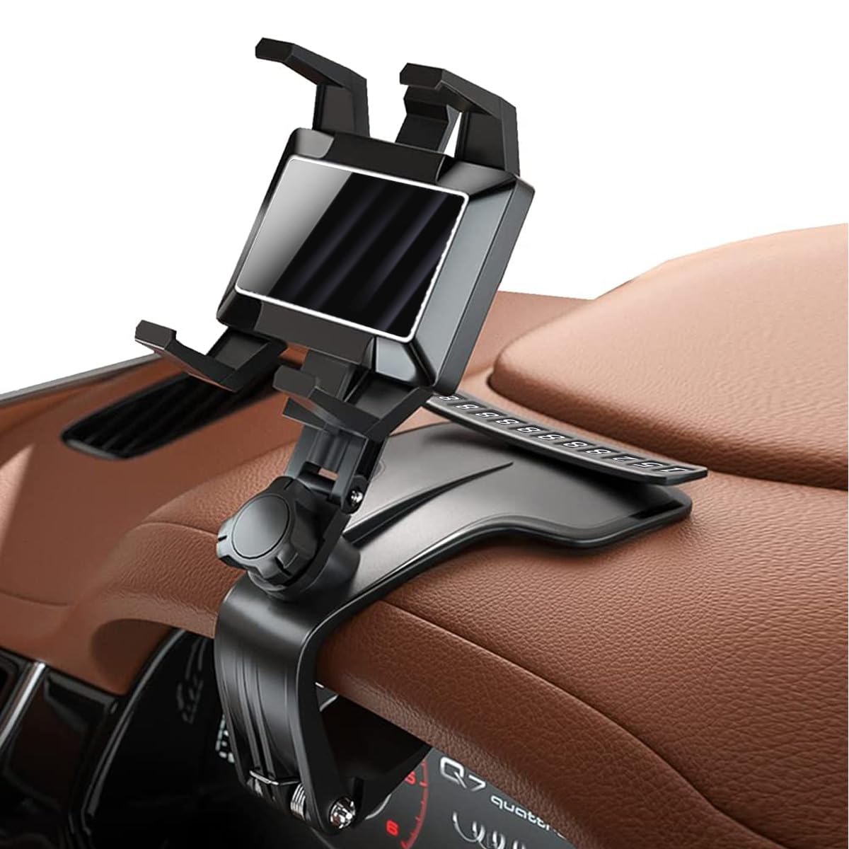 Soporte Móvil VADUMA Negro con Visualización de Número Giratoria 360° para Coche