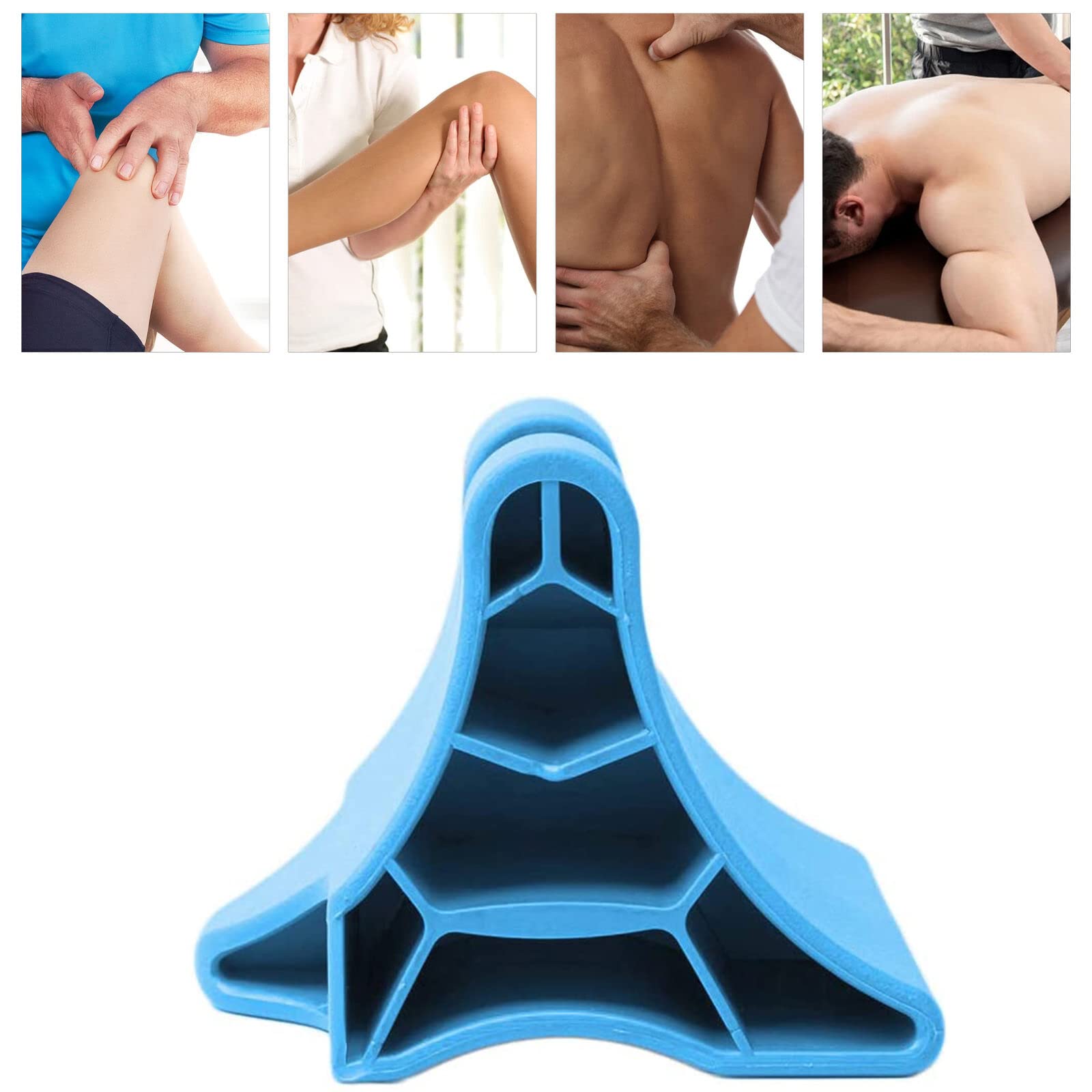 Herramienta de liberación occipital, dispositivo de liberación suboccipital portátil de vértebra cervical, masajeador de punto de acupresión de gatillo muscular profundo, alivio del dolor para dolor de cabeza, migraña, cuello, hombros y espalda (azul)