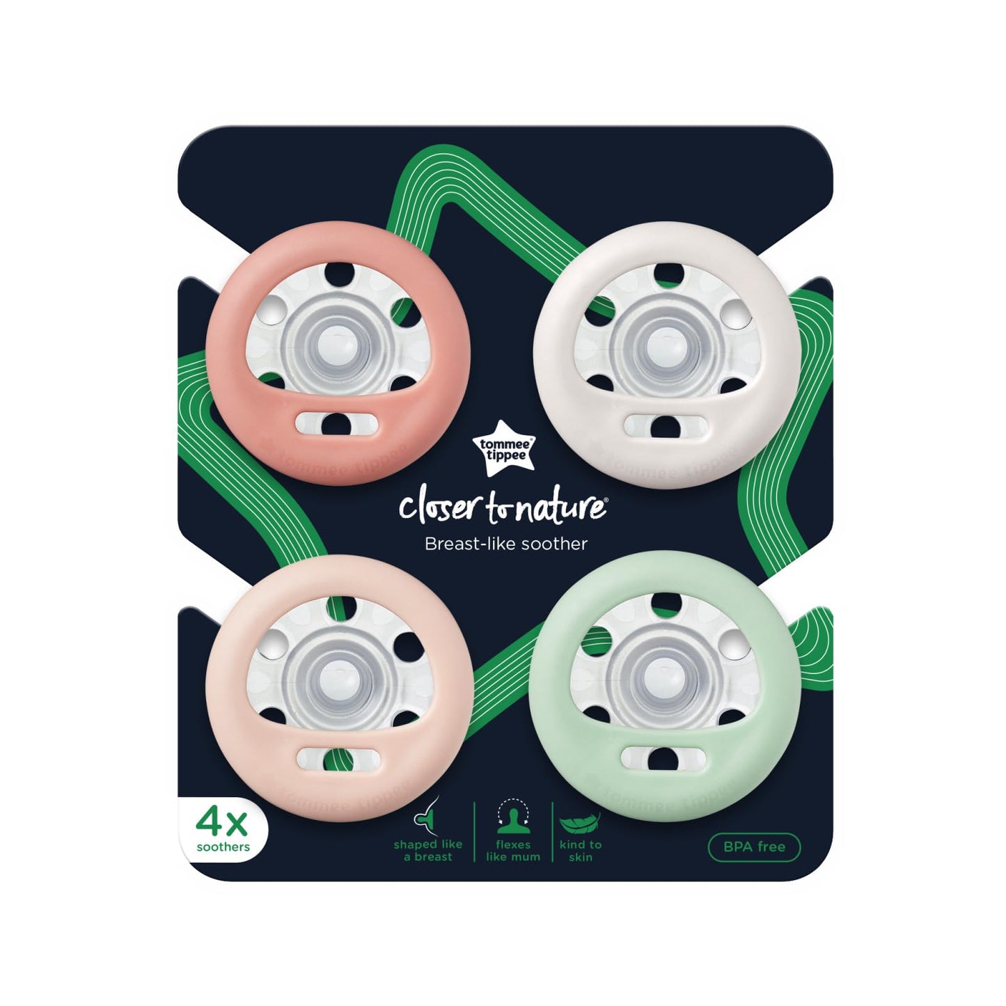 Chupón Tommee Tippee Multicolor Textura Similar a la Piel para Bebés de 0 a 6 Meses