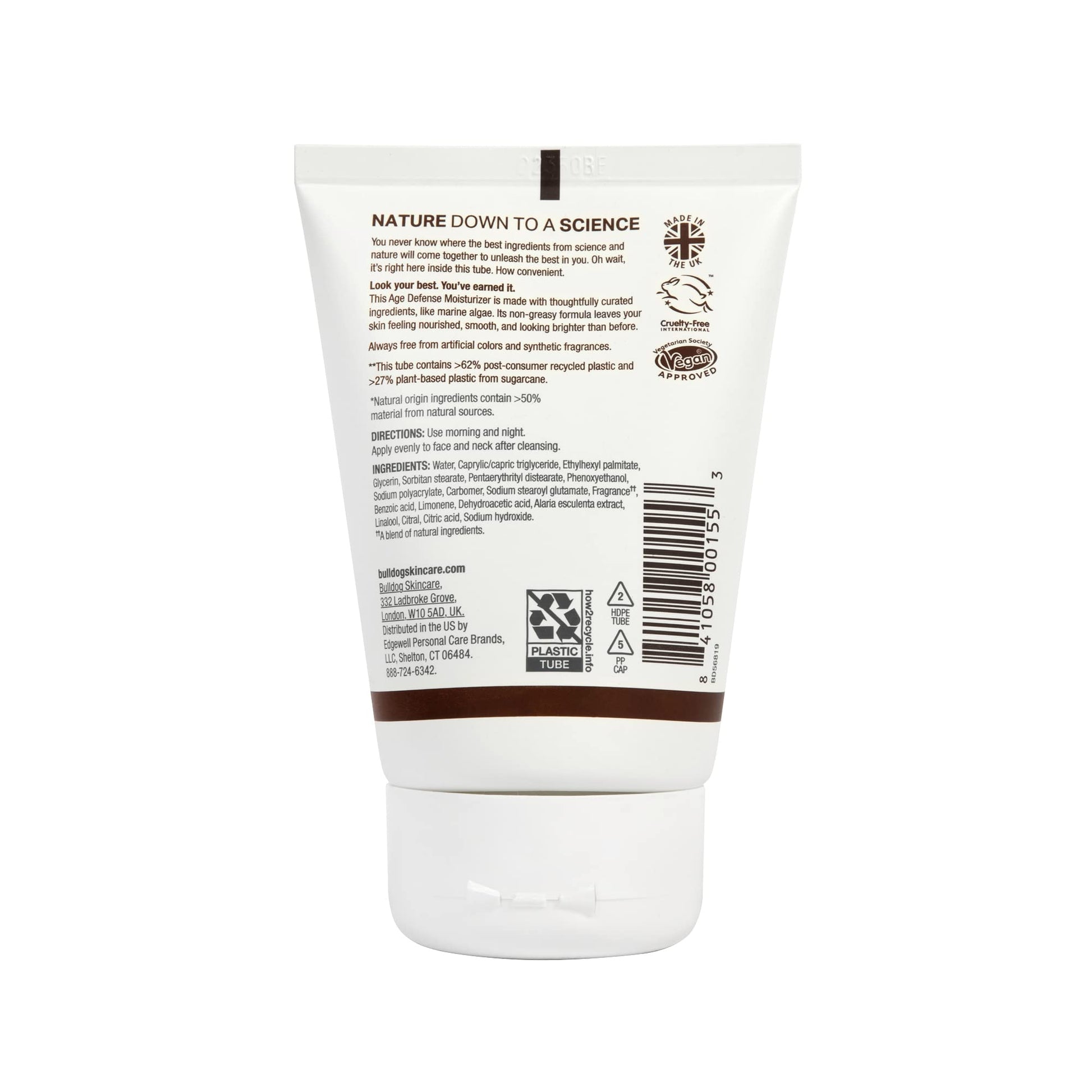 Bulldog Mens Skincare and Grooming Age Defense Moisturizer, 3.3 Ounce