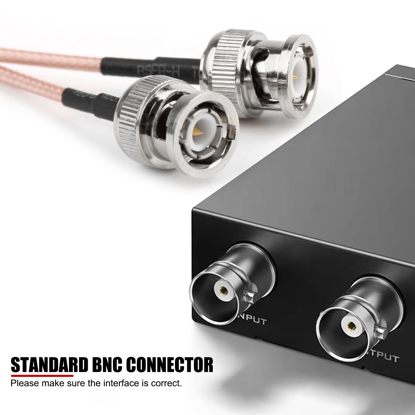 EVTSCAN Cable HD SDI, transmisión de Video 4K Cable de Cobre BNC a BNC para Monitor BMCC/BMPCC,75 cm/29,5 Pulgadas con Conector BNC estándar