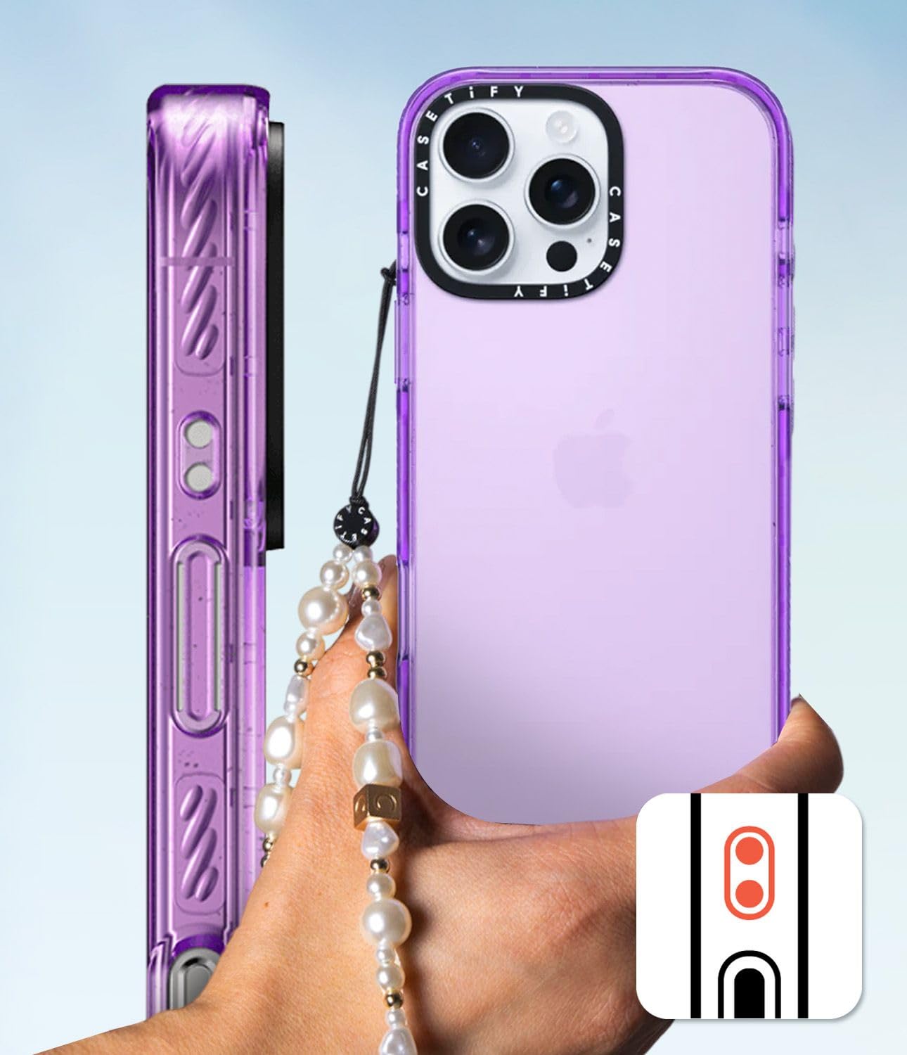 CASETiFY - Funda de impacto para iPhone 15 Pro Max [4X grado militar probado contra caídas / protección contra caídas de 9 pies] - Estampados - Fresas - Negro transparente