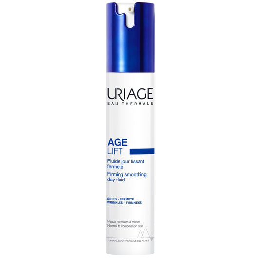 Uriage Age Lift Fluido Antiedad Rostro y Cuello con Retinol y Ácido Hialurónico 40ml - Reduce las Arrugas, Matifica y Reafirma la Piel. No graso y no pegajoso. Base de maquillaje perfecta - Apta para pieles sensibles