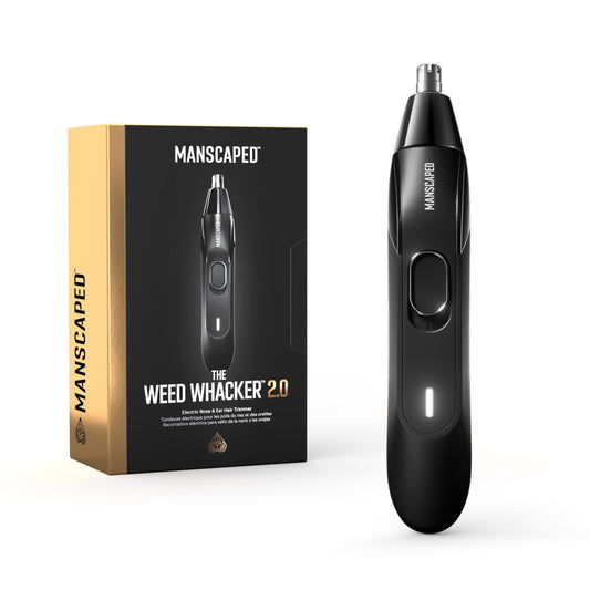 Cortapelos Eléctrico MANSCAPED Weed Whacker 2.0 Negro con Hoja Reemplazable de Acero Inoxidable para Nariz y Orejas