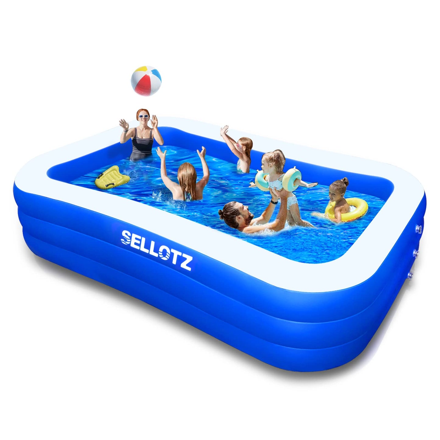 Piscina Inflable SELLOTZ Azul Gruesa de Gran Tamaño para Niños y Adultos