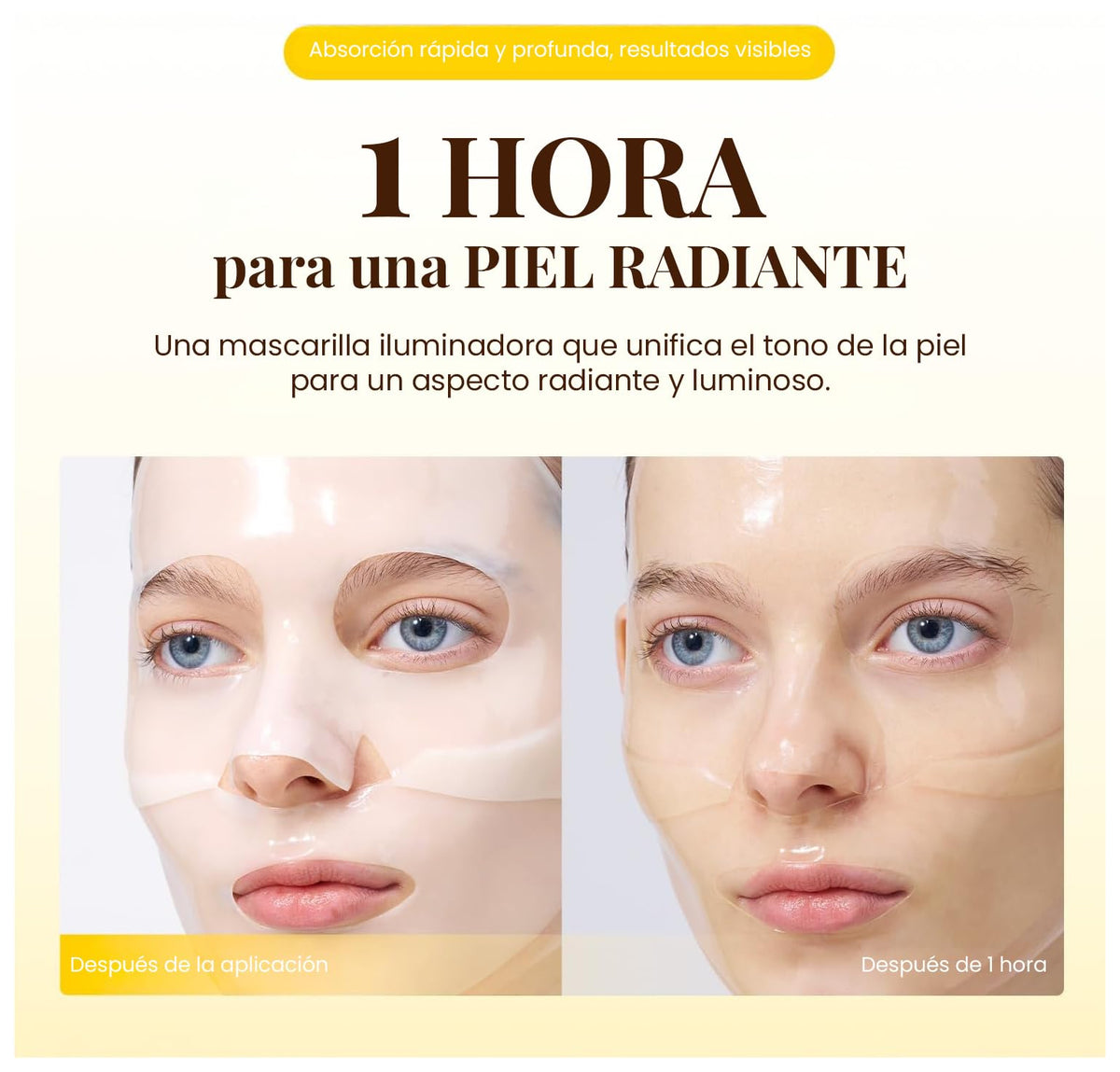 EQQUALBERRY Mascarilla Facial Colágeno y Niacinamida Coreana