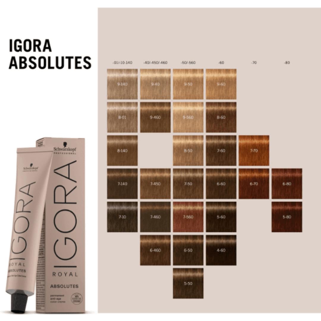 Tinte de Cabello Schwarzkopf Professional Igora Royal Absolutes Rubio Medio Dorado Natural