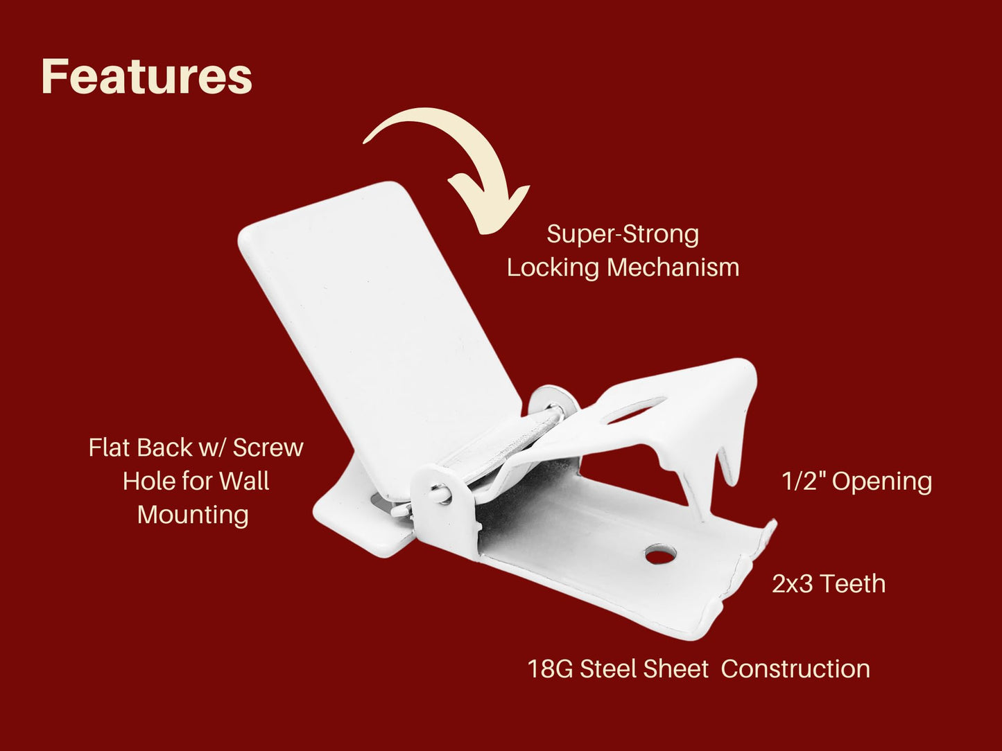Clips de Pared Wise Linkers Blanco para Alfombras