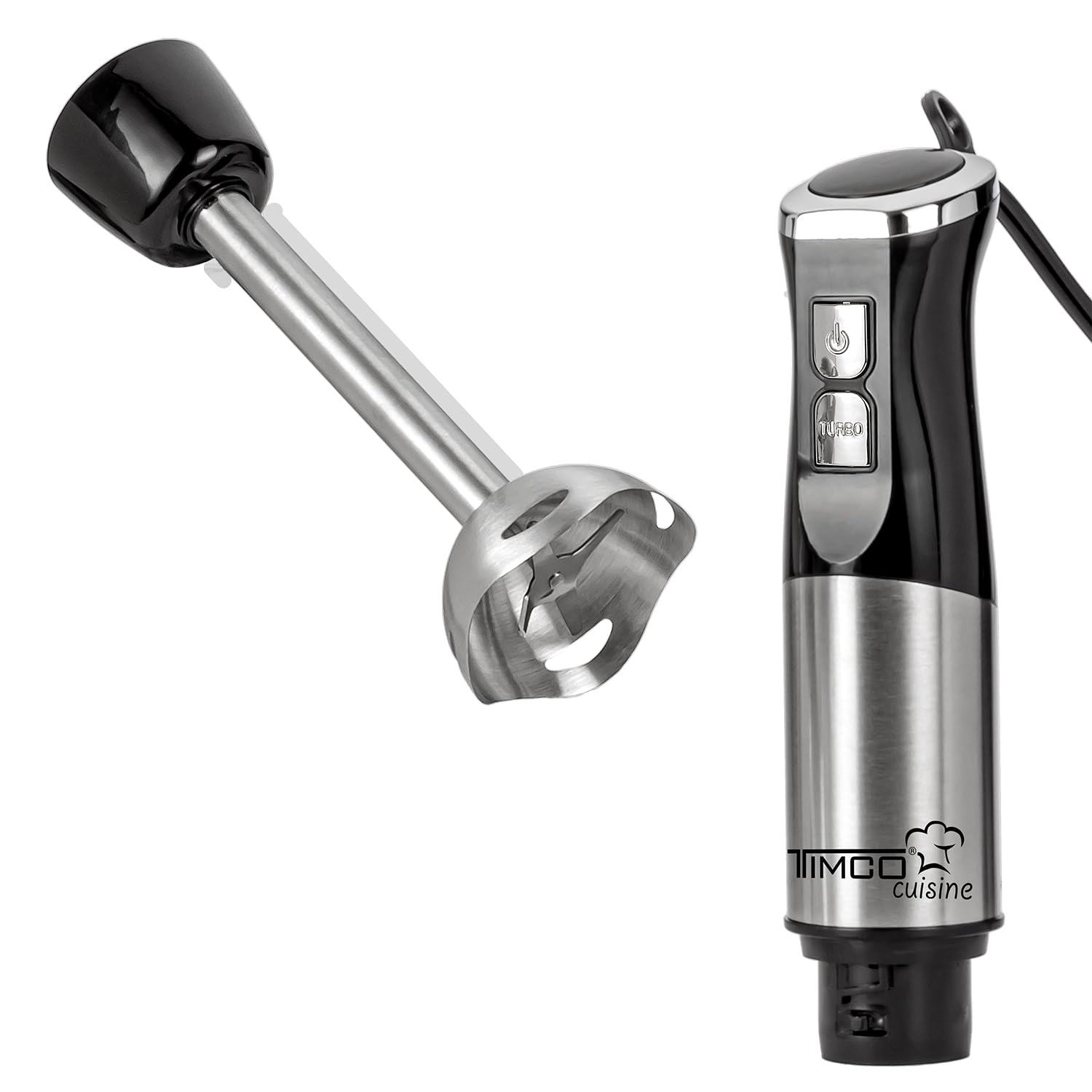 Batidora de Mano Timco Licuadora de Mano acero inoxidable Batidora de inmersión 400 W BAT1409B