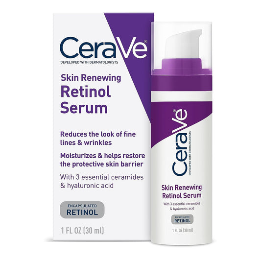 CeraVe - Sérum antienvejecimiento de retinol para rostro | 1 onza | Serum en crema para suavizar las líneas finas | Sin fragancia