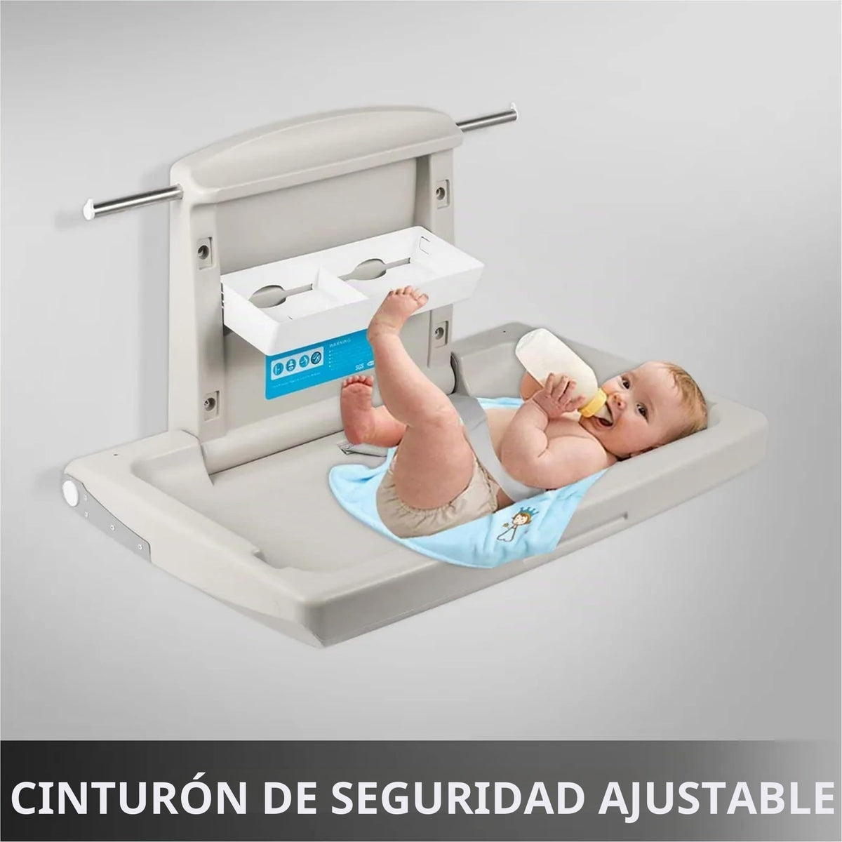 Cambiador De Pañales Para Bebe Plegable Horizontal Comercial