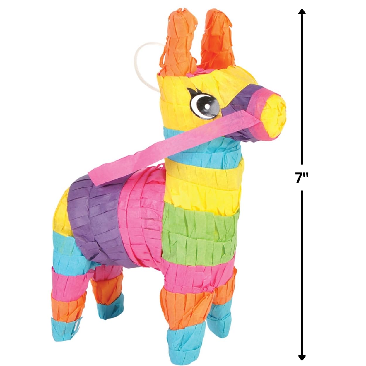 Piñata Mini Burro Rhode Island Novelty Multicolor para Todas las Edades