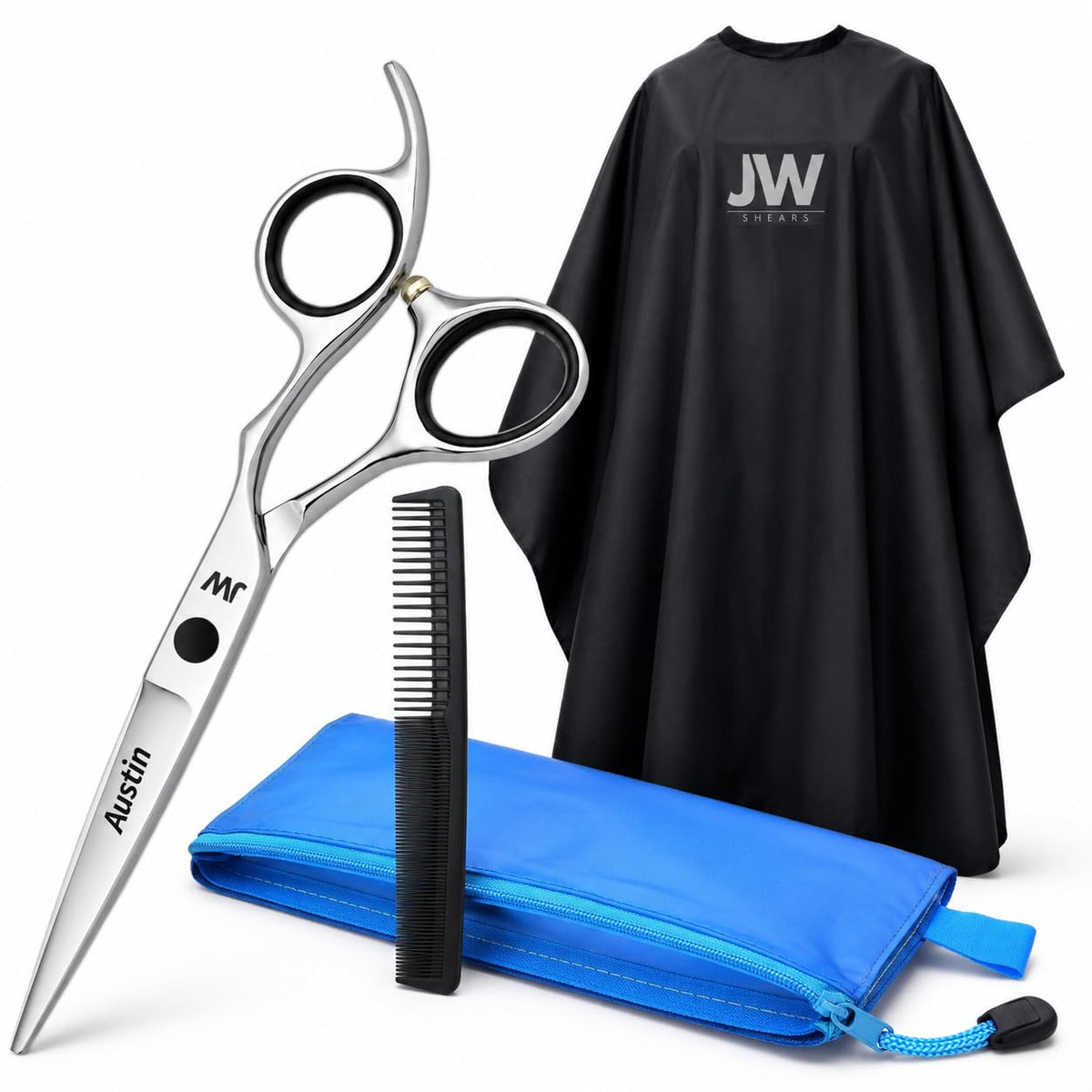 JW Professional Shears Austin Series - Tijeras de corte de pelo y peluquería de acero inoxidable japonés