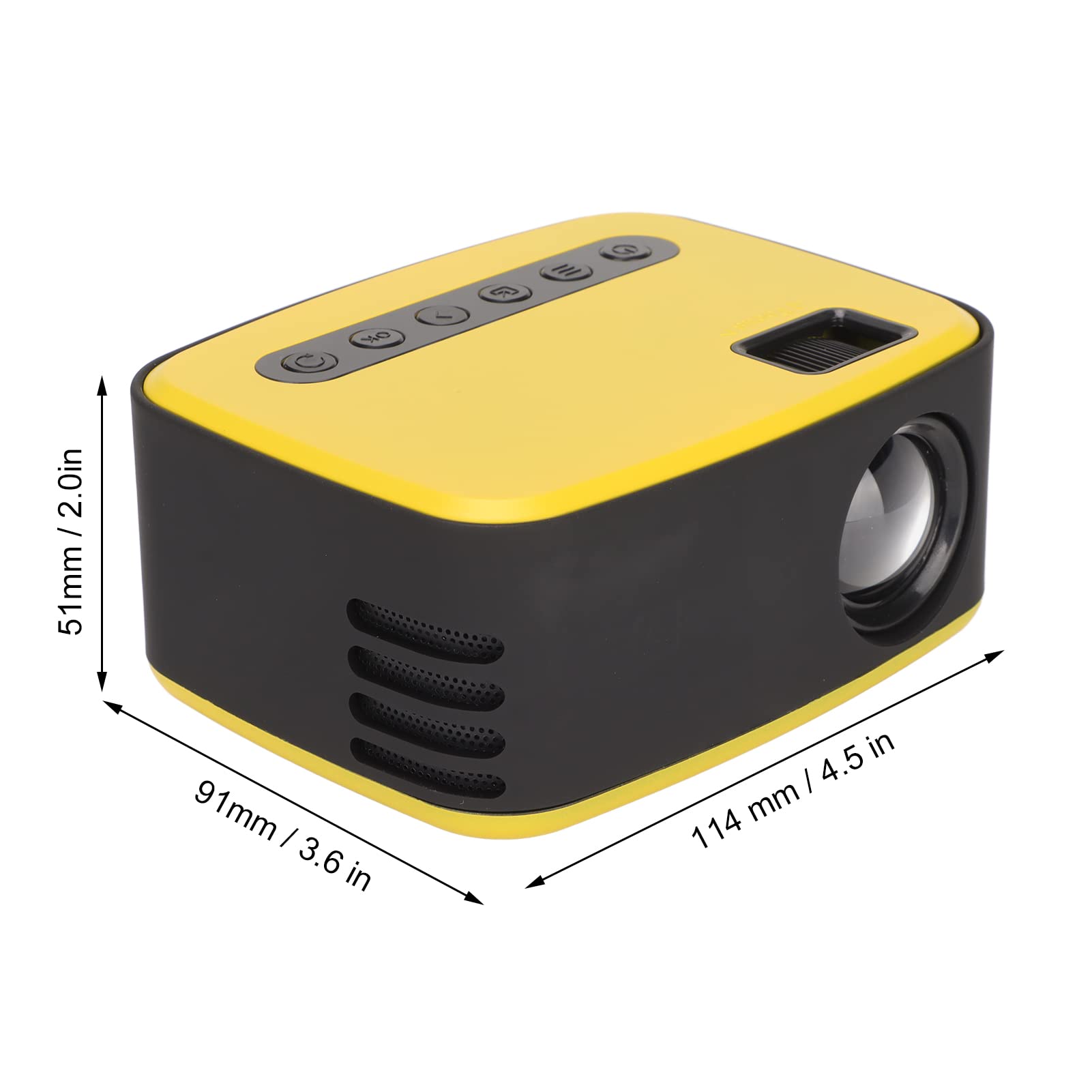 Dpofirs Mini para de Niños, de Vídeo Portátil para Exteriores de 1080P, de Película para Teléfono Inteligente, Tamaño de Proyección de 16-110 Pulgadas(#2)