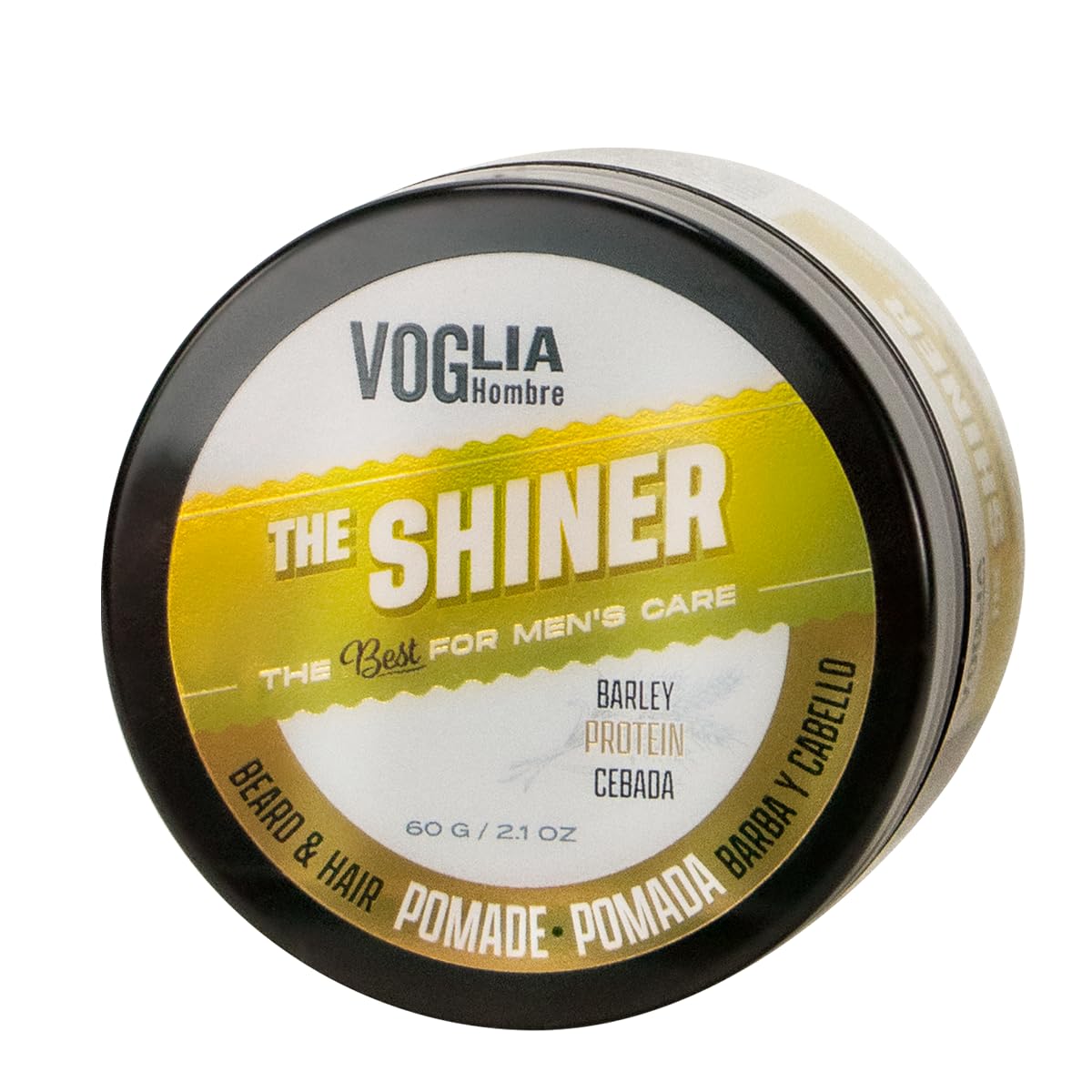 VOGLIA HOMBRE 2 pack Pomada para peinar Barba, cabello y bigote. Sin sensación grasosa, sin residuos. Fijación flexible.