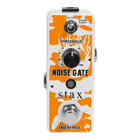 Pedal de Guitarra Eléctrica Stax Negro con Modos Duros y Suaves True Bypass