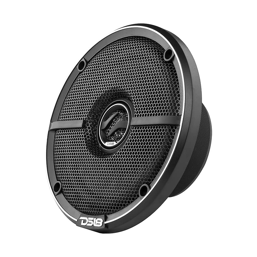 DS18 ZXI-654 - Altavoz coaxial de Audio para Coche (6,5 Pulgadas, con Tweeter de neodimio Integrado y Cono de Kevlar, 2 vías, 240 W, máx. 4 Ohm (2 Altavoces)