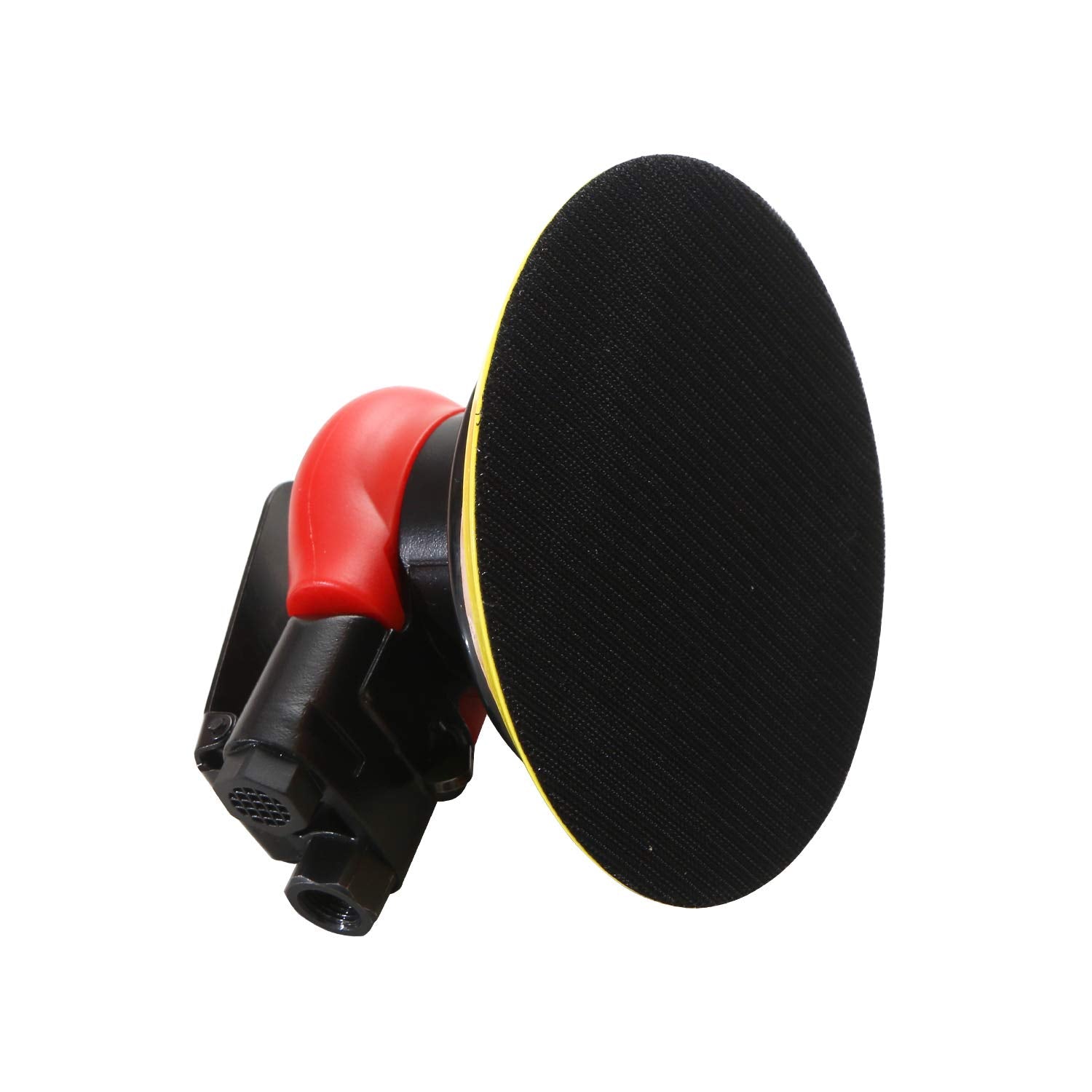 Lijadora de palma orbital de aire profesional de 6 pulgadas con 1 placa de respaldo de 15 cm, lijadora neumática de doble acción resistente