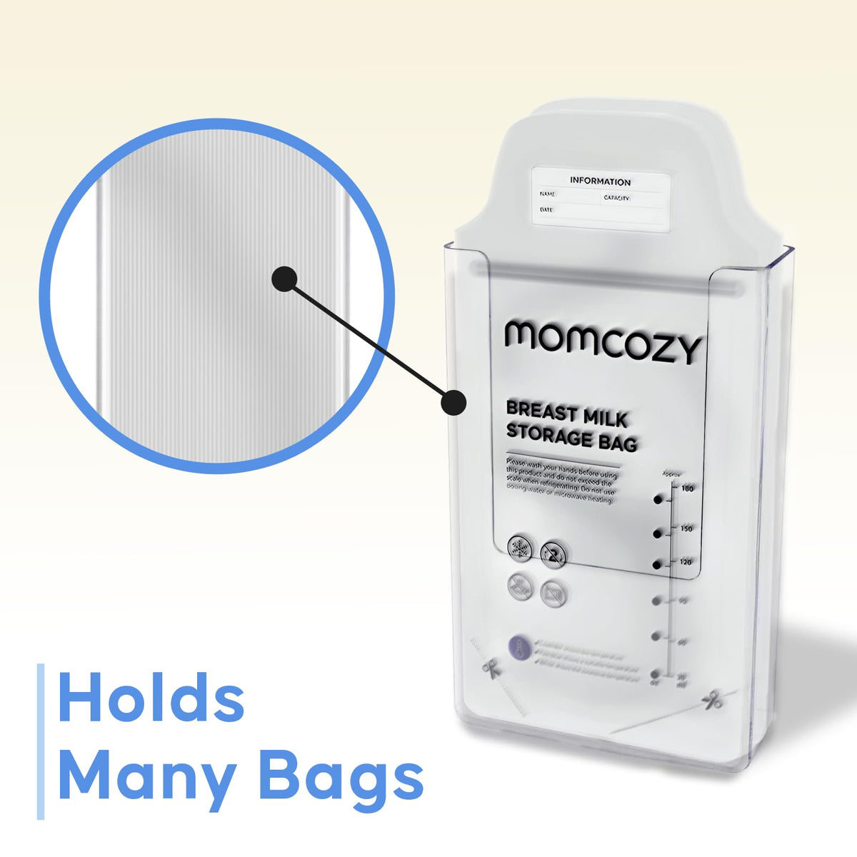 Organizer for Empty Breast Milk Storage Bags - External Refrigerator Container with Strong Magnets - Versatile for Additional Uses - Organizer Pro Max