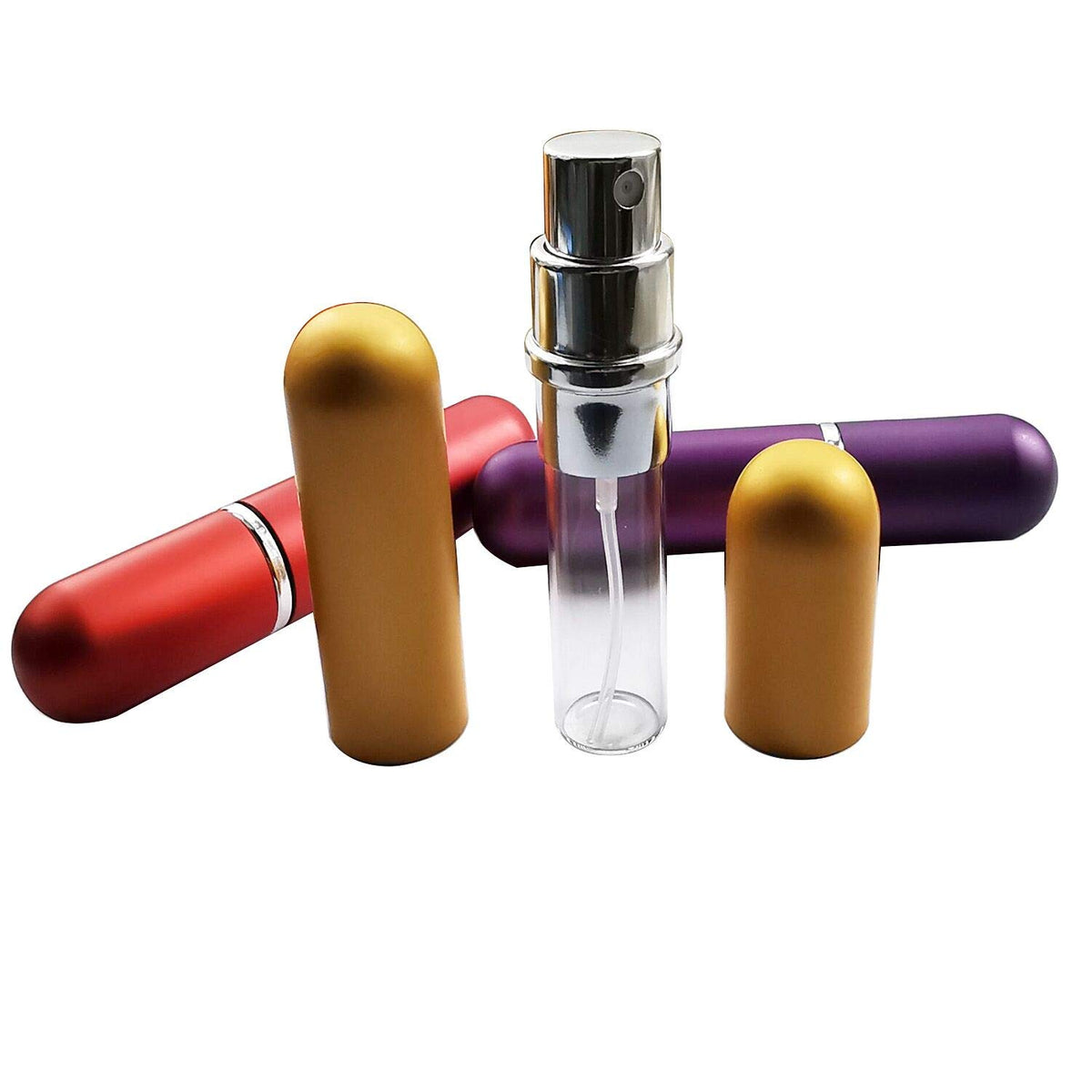 Lingyu - 6 botellas de perfume portátil de 5 ml para viaje con atomizador de perfume vacía y pulverizador de perfume