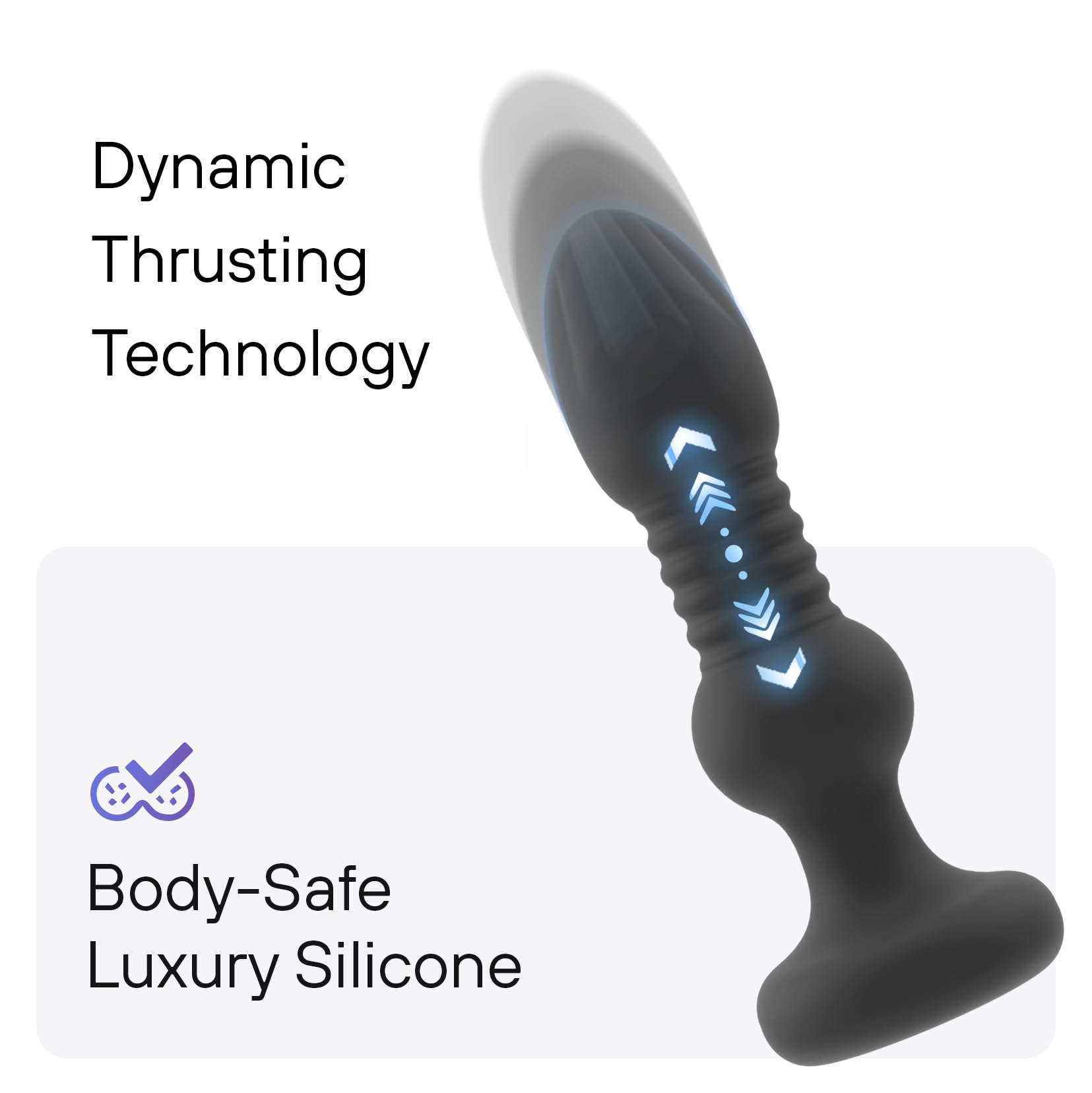 Bed Geek PLAY:PULSE- Plug Anal Vibrador con Control Remoto - Estimulador Prostático y de Punto G con 5 Modos de Vibración y Empuje - 5.8" de Longitud, Silicona Impermeable y Recargable