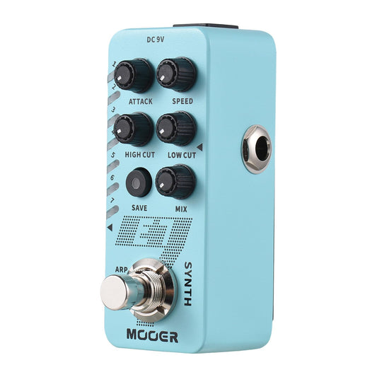 lifcasual Pedal Sintetizador de Guitarra Pedal de Efectos de Guitarra eléctrica 7 Modos de Sonido Synth True Bypass Carcasa metálica DC 9V Interfaz de Entrada/Salida de 6,35 mm ni Efecto Sintetizador