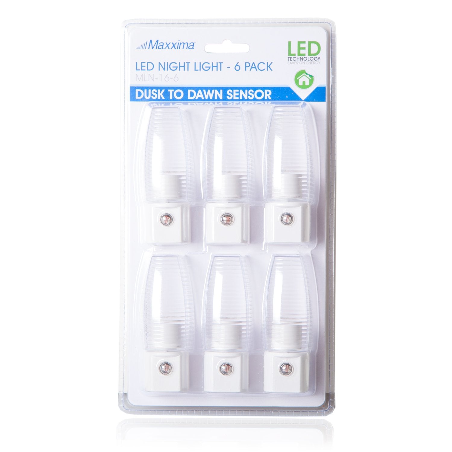 Luz Nocturna LED Maxxima Blanca con Sensor Automático de Anochecer a Amanecer