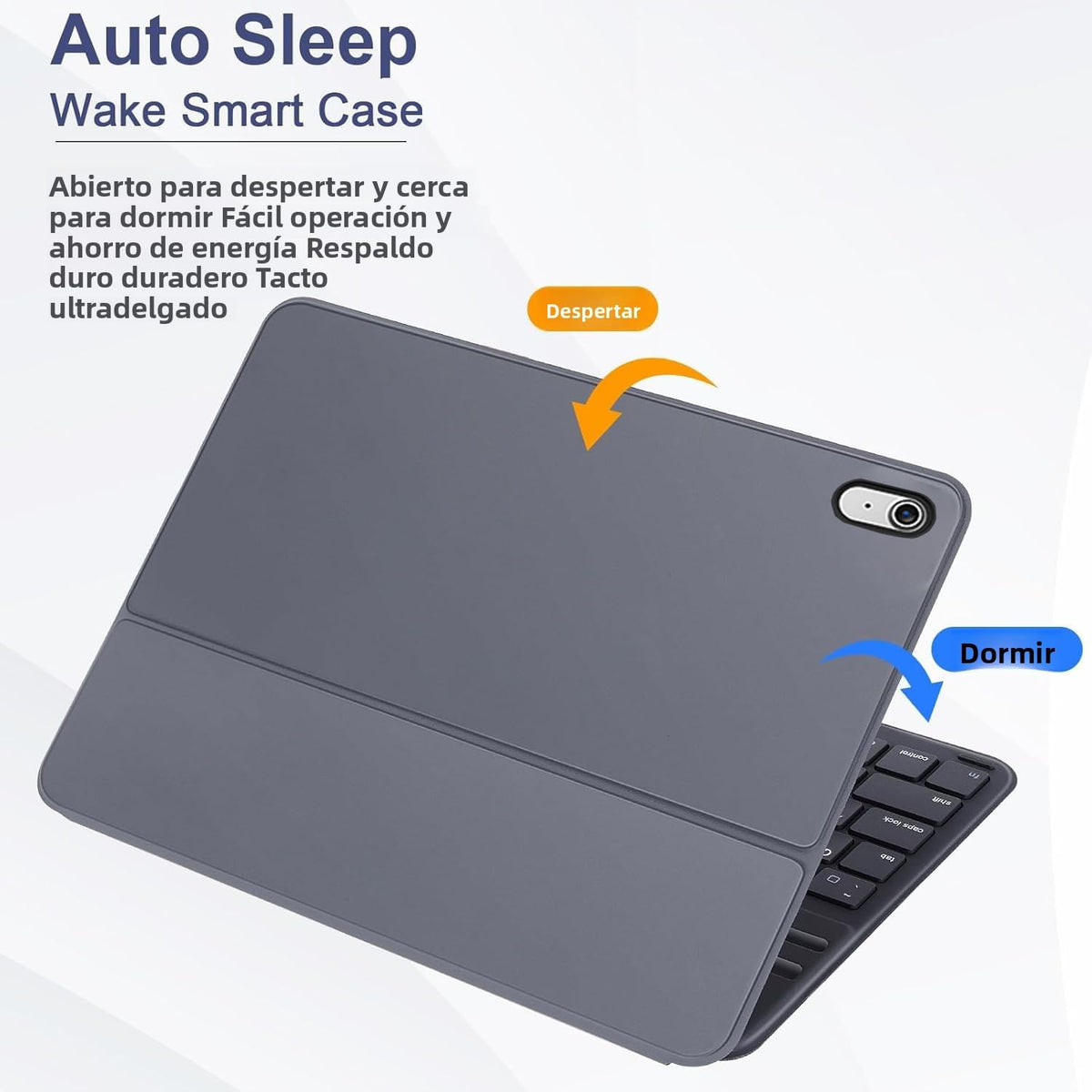Funda Magnética con Teclado zienstar Gris para iPad 10.ª y 11.ª con Larga Duración de Pila