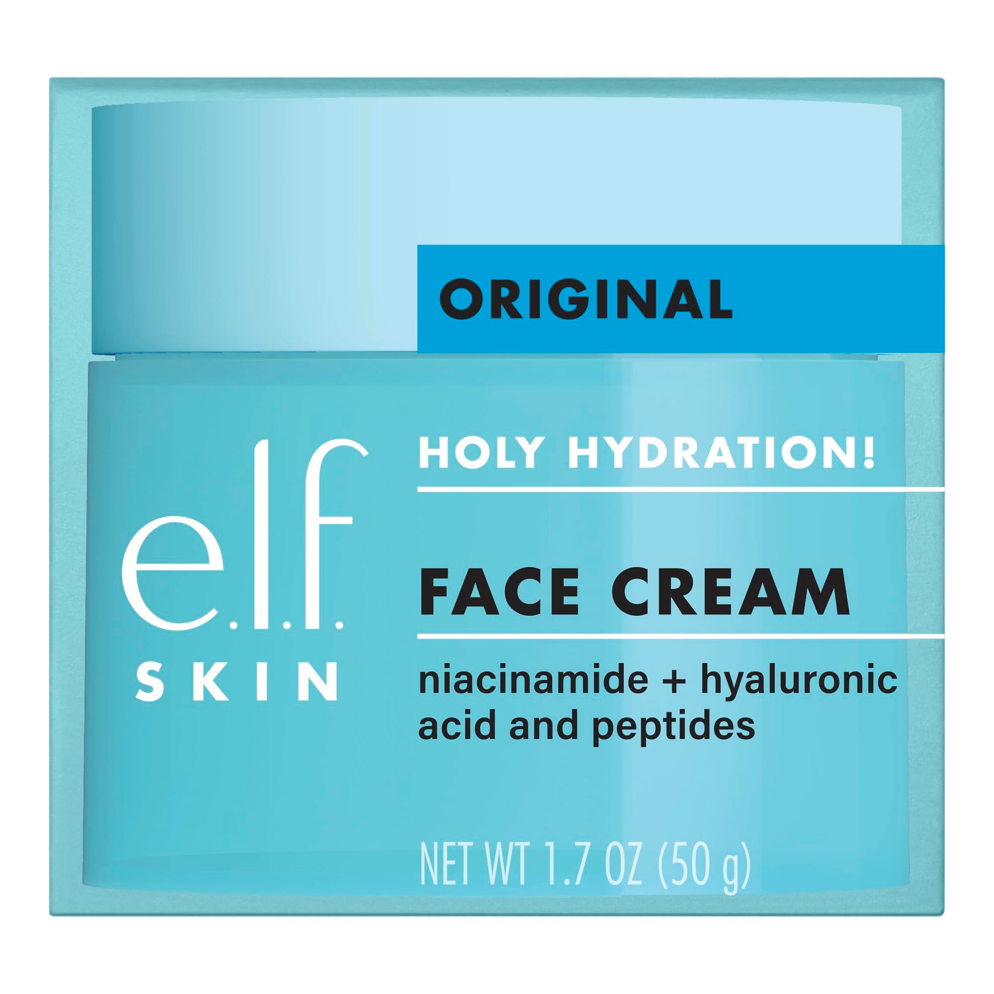 e.l.f. SKIN Holy Hydration! Face Cream, Moisturizer For Nourishing & Plumping Skin, Infused With Hyaluronic Acid, Vegan & Cruelty-Free, 1.8 Oz