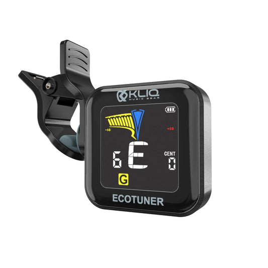 KLIQ EcoTuner - Sintonizador de clip recargable por USB para todos los instrumentos (con cable de carga incluido)