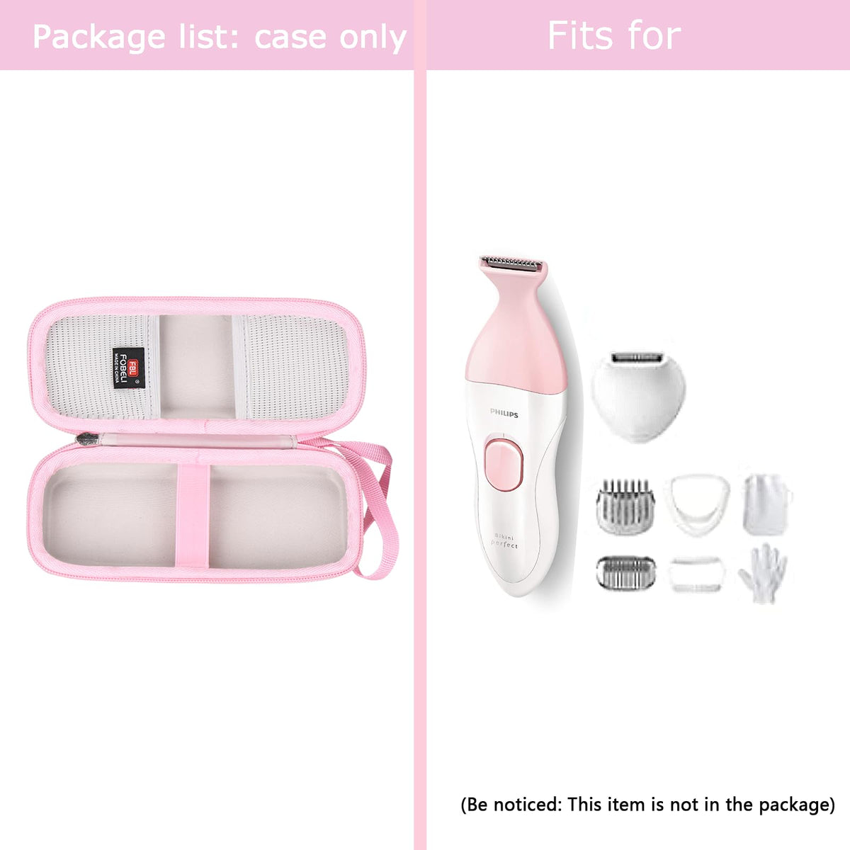 FBLFOBELI - Funda rígida de almacenamiento compatible con Philips BikiniPerfect Advanced HP6376/61