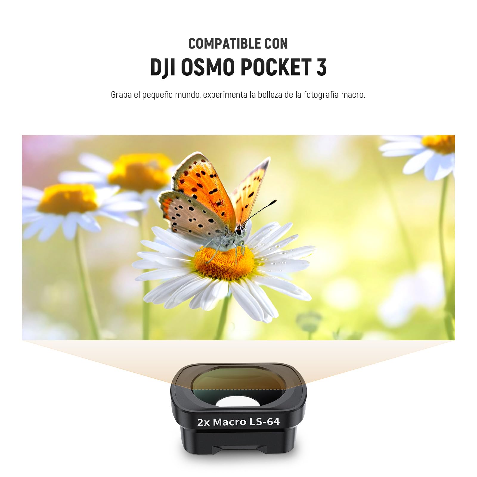 Lente Macro NEEWER Multicapa Vidrio Óptico HD para dji Osmo Pocket 3