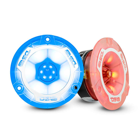 DS18 PRO-TW1L - altavoz de agudos Super Bullet de aluminio RGB de 3.8 pulgadas, bobina de voz de 1 pulgada, cuerpo de policarbonato y bala, 400 W máximo, 200 W RMS, 4 ohmios, cruce integrado, los tweeters PRO son los mejores, 2 altavoces