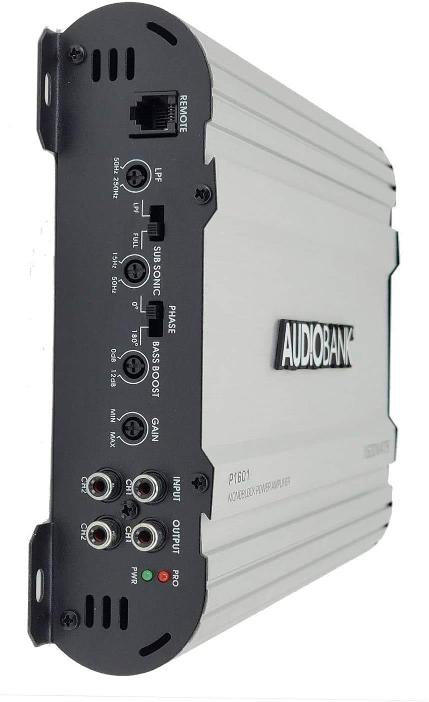 Amplificador Monobloque Audiobank AB Plata con Control Remoto y 1600 W de Potencia