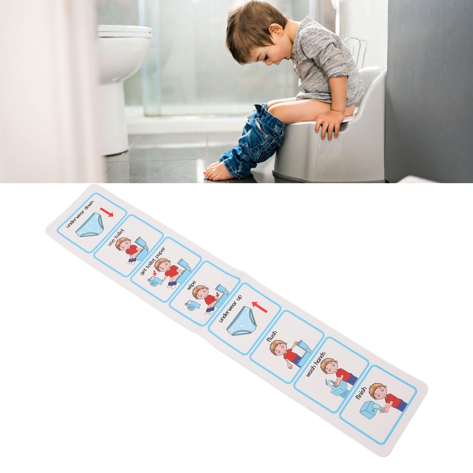 Horario Visual de Entrenamiento para Ir Al Baño, Horario para Ir Al Baño con Autismo Tabla para Ir Al Baño Horarios Visuales Paso a Paso para Niños Tabla para Ir Al Baño Laminada