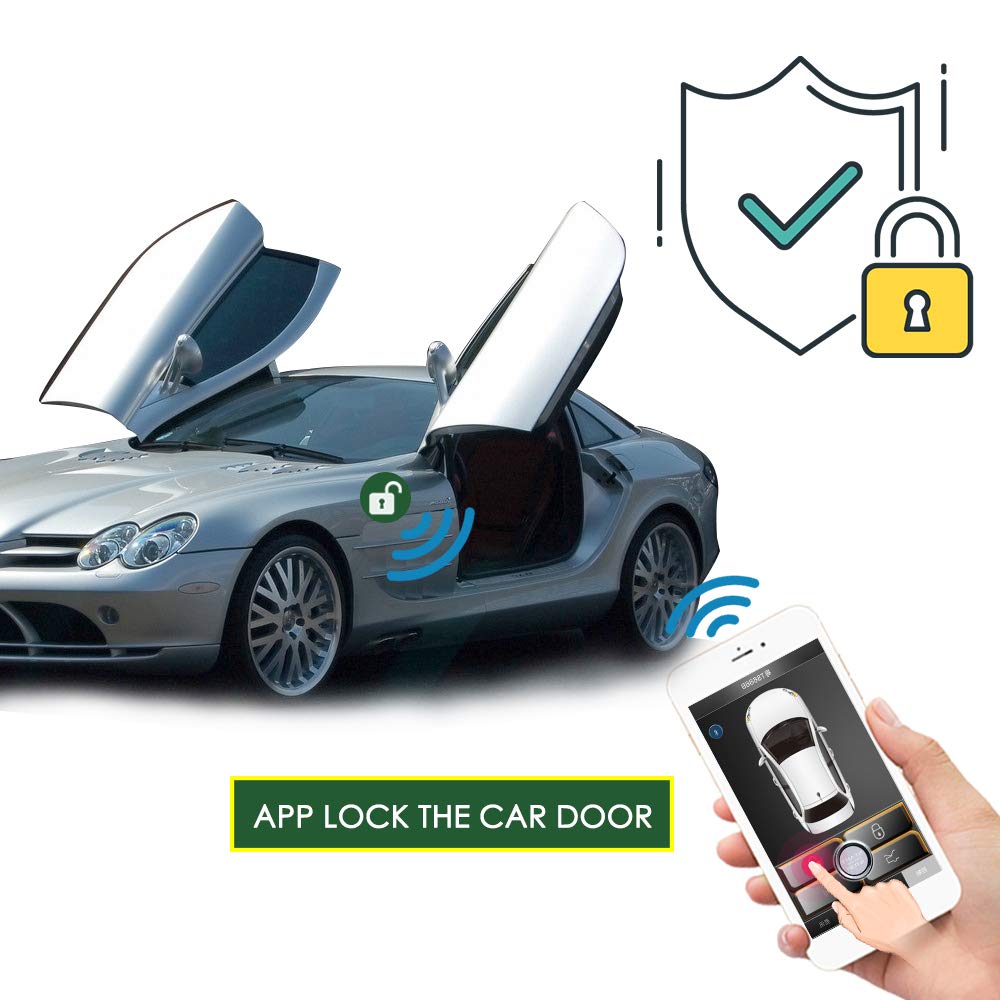 Control de Teléfono para Desbloqueo del Coche con Sensor y Cierre Automático de Ventanas
