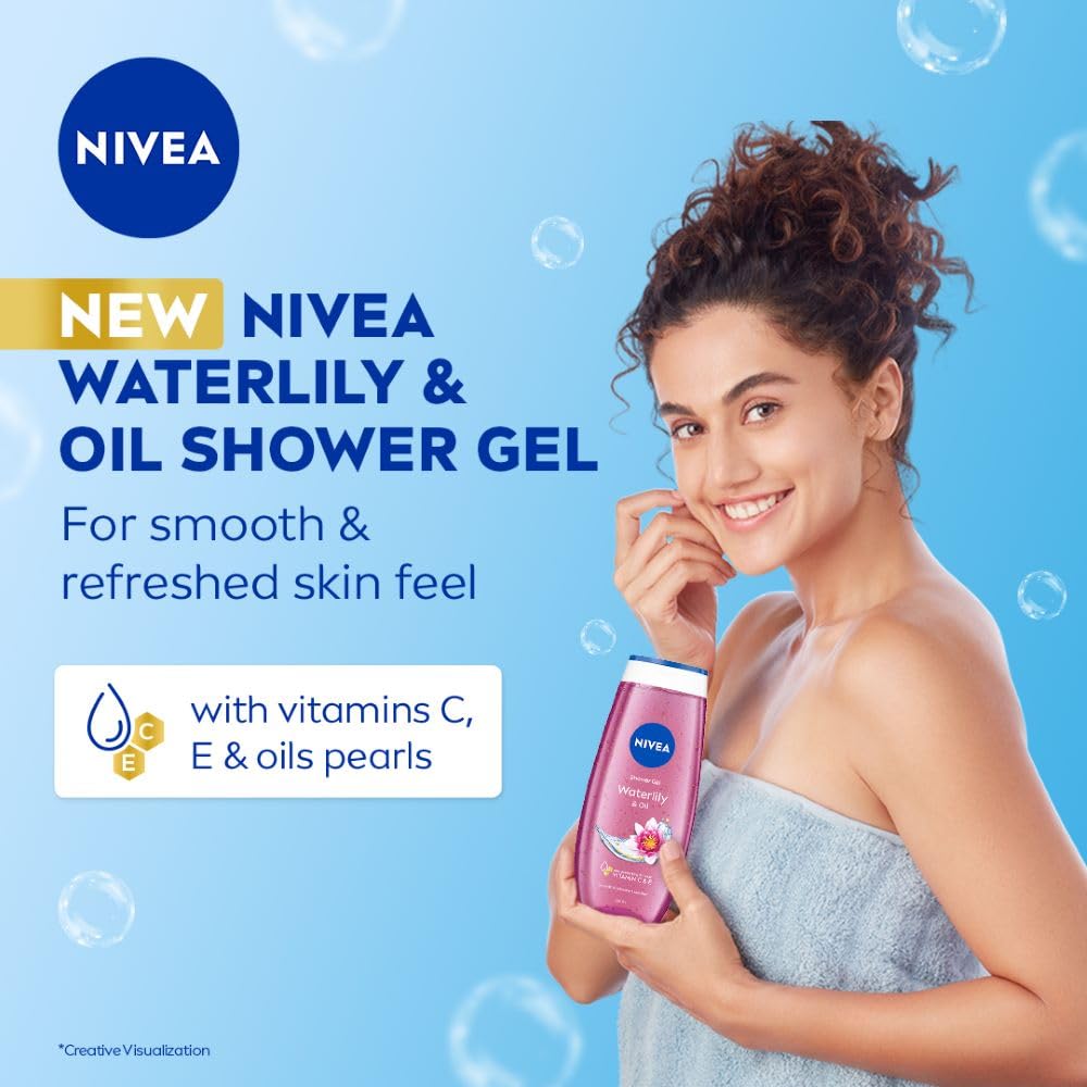 Nivea Bath Care Shower Water Lily Oil, 250ml