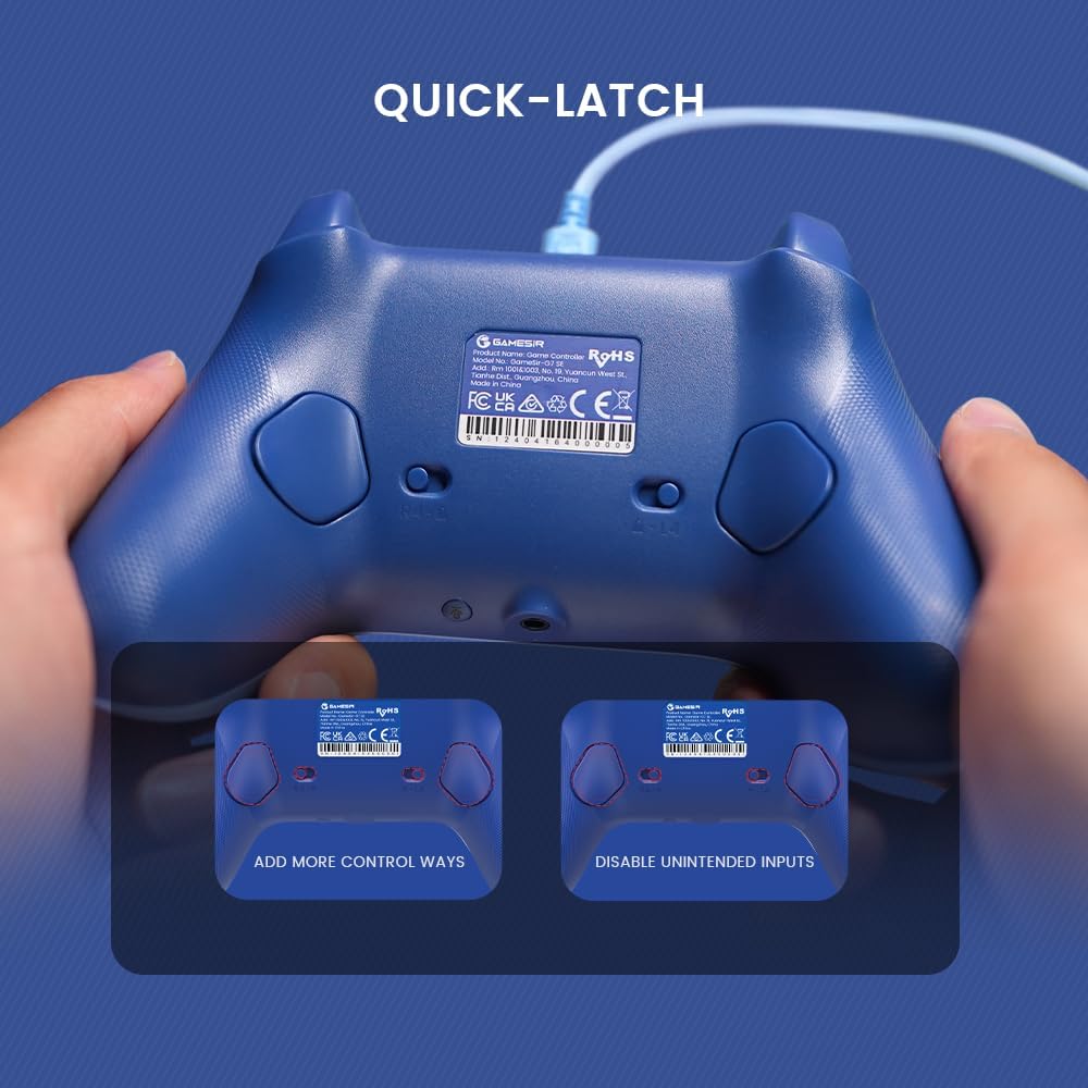 GameSir G7 SE - Controlador con cable para Xbox Series X|S, Xbox One y Windows 10/11, Plug and Play Gaming Gamepad con efecto reverberación joysticks/Hall Trigger, conector de audio de 3,5 mm (azul)