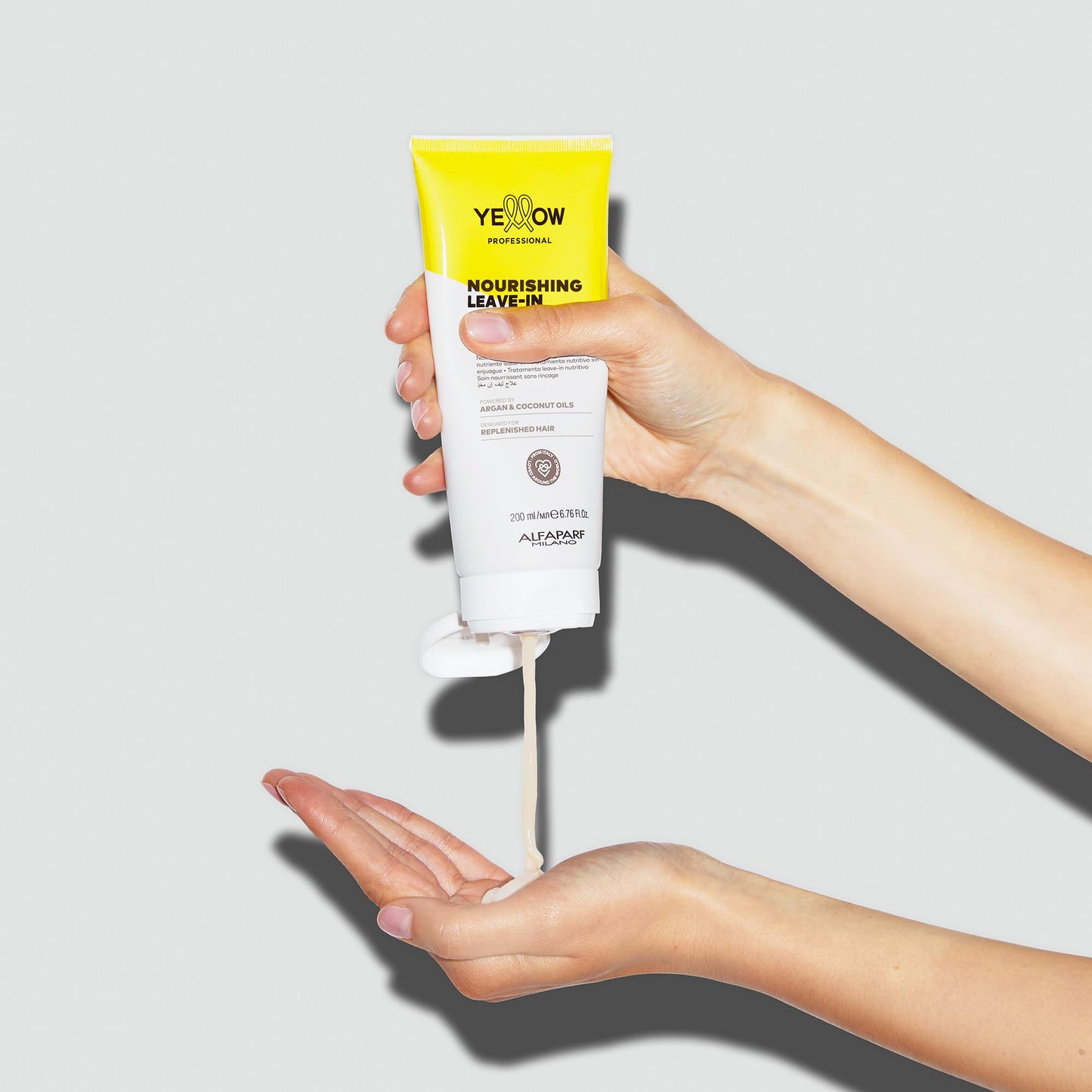 "Yellow Professional Nutritive Nourishing Leave-In Treatment 200 Ml - Tratamiento Nutritivo Sin Enjuague Para Cabellos Secos Potenciado Con Argan & Coconut Oils Concebido Para Cabello Rebosante" (Nuevo Modelo)