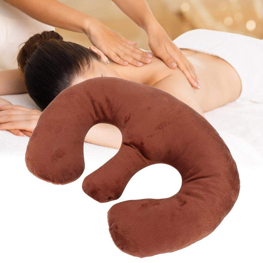 Cojín de Almohada de Pecho Almohada de Apoyo de Pecho para salón de Belleza Cojín de Almohada de Pecho de Masaje SPA(Café Oscuro)