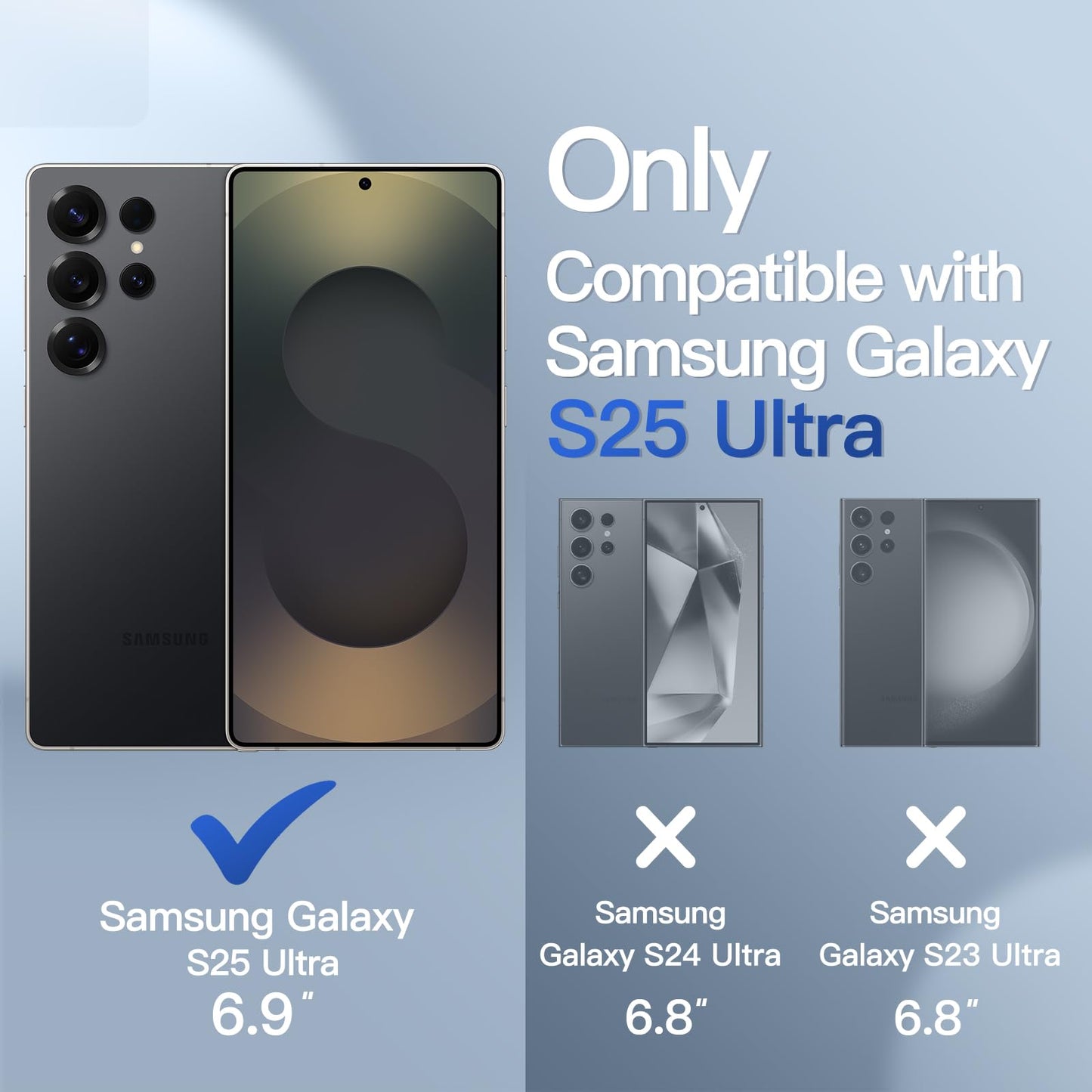 JETech Funda Magnética para Samsung Galaxy S25 Ultra 5G, Compatible con MagSafe, Carcasa Antigolpes Translúcida Mate Respaldo (Negro Titanio)