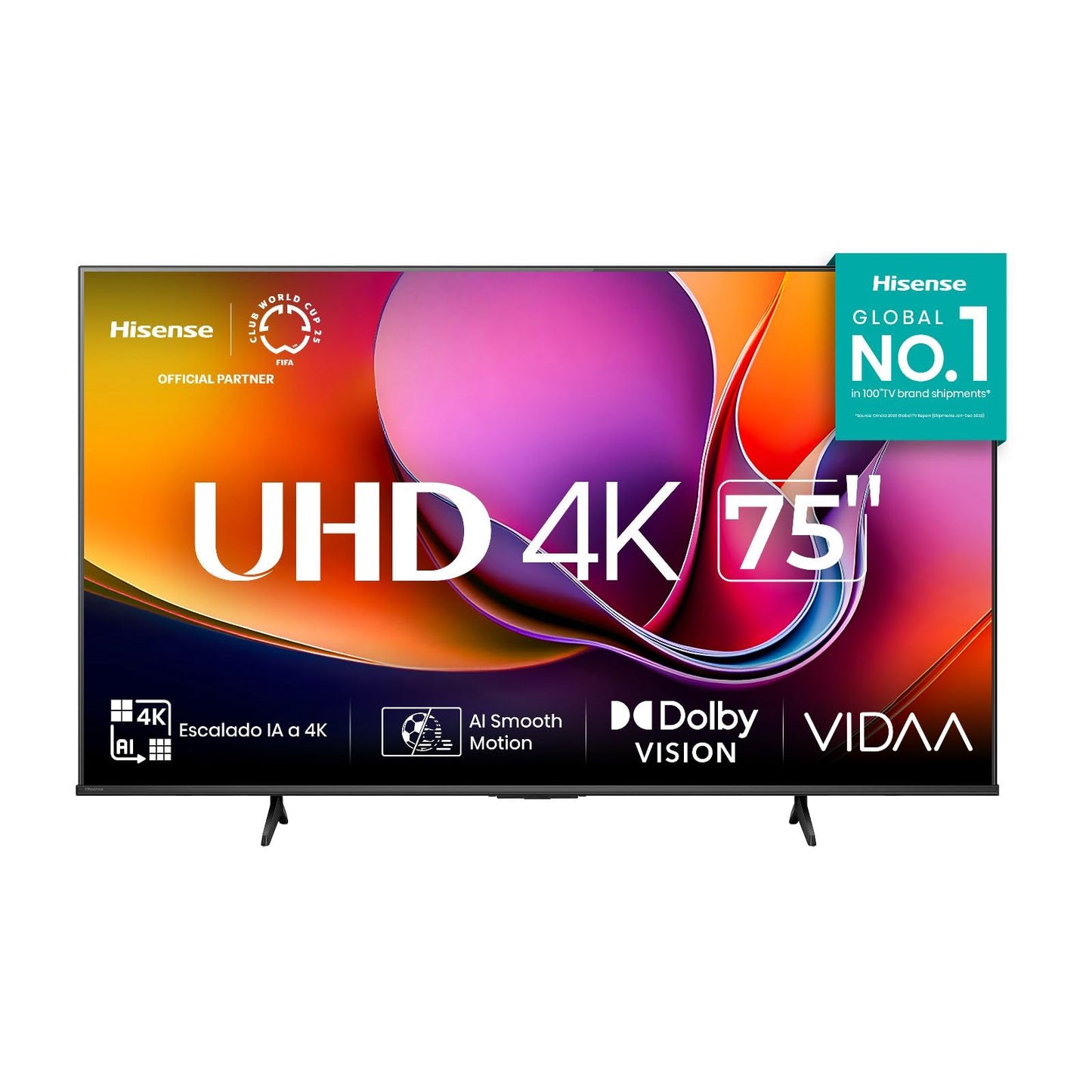 Hisense Televisión Pantalla 75 Pulgadas Smart TV 4K UHD Mod. 75A65NV