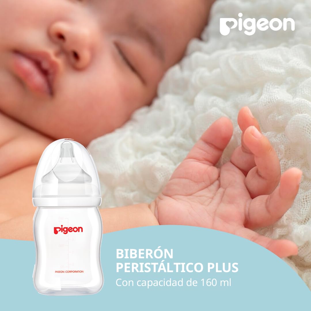 Biberones PIGEON Mate Anticólicos Peristáltico Silicona SofTouch 160 ml Bebé