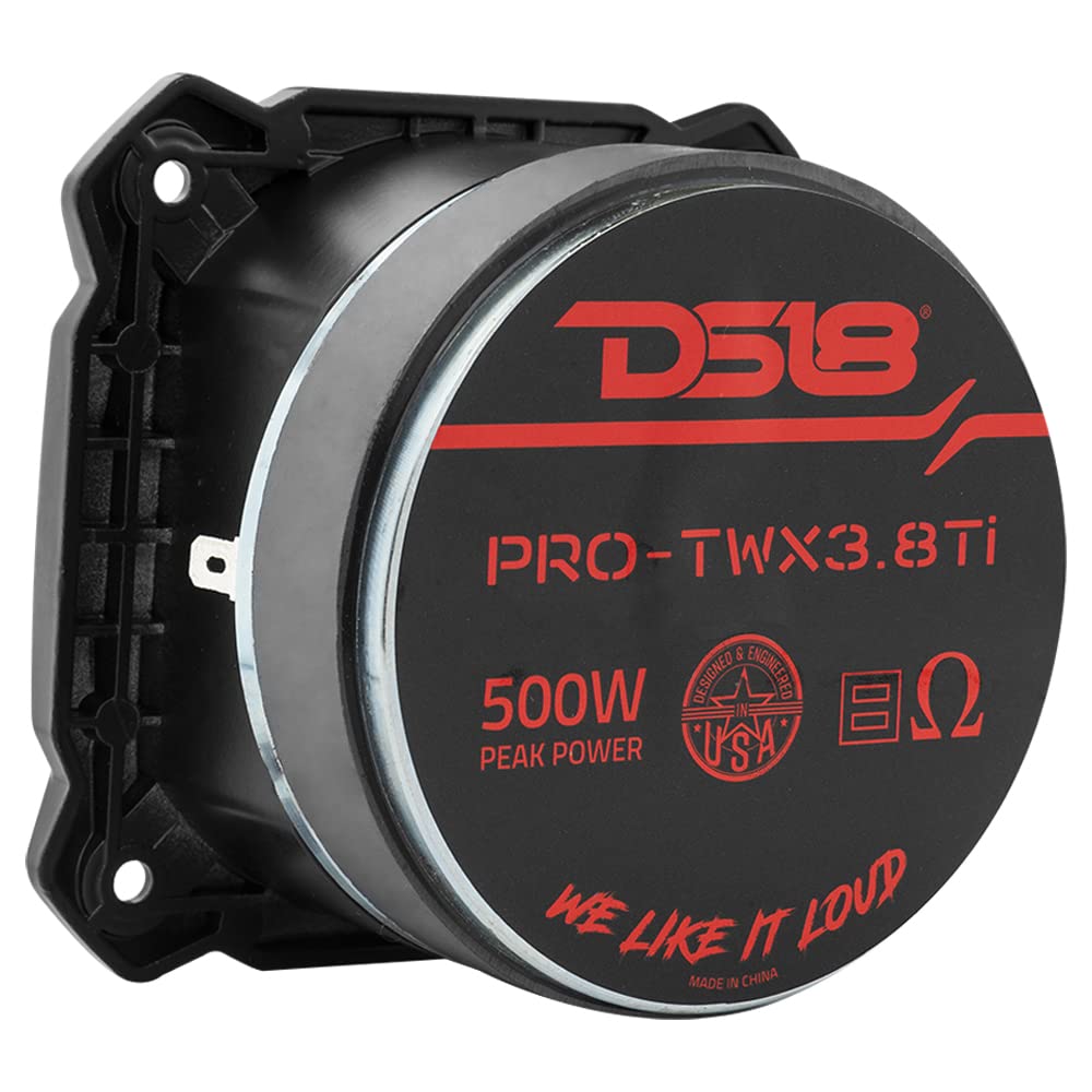 Altavoz Agudos DS18 3.8 Pulgadas con Bobina de Titanio 500 Vatios Sistema de Sonido