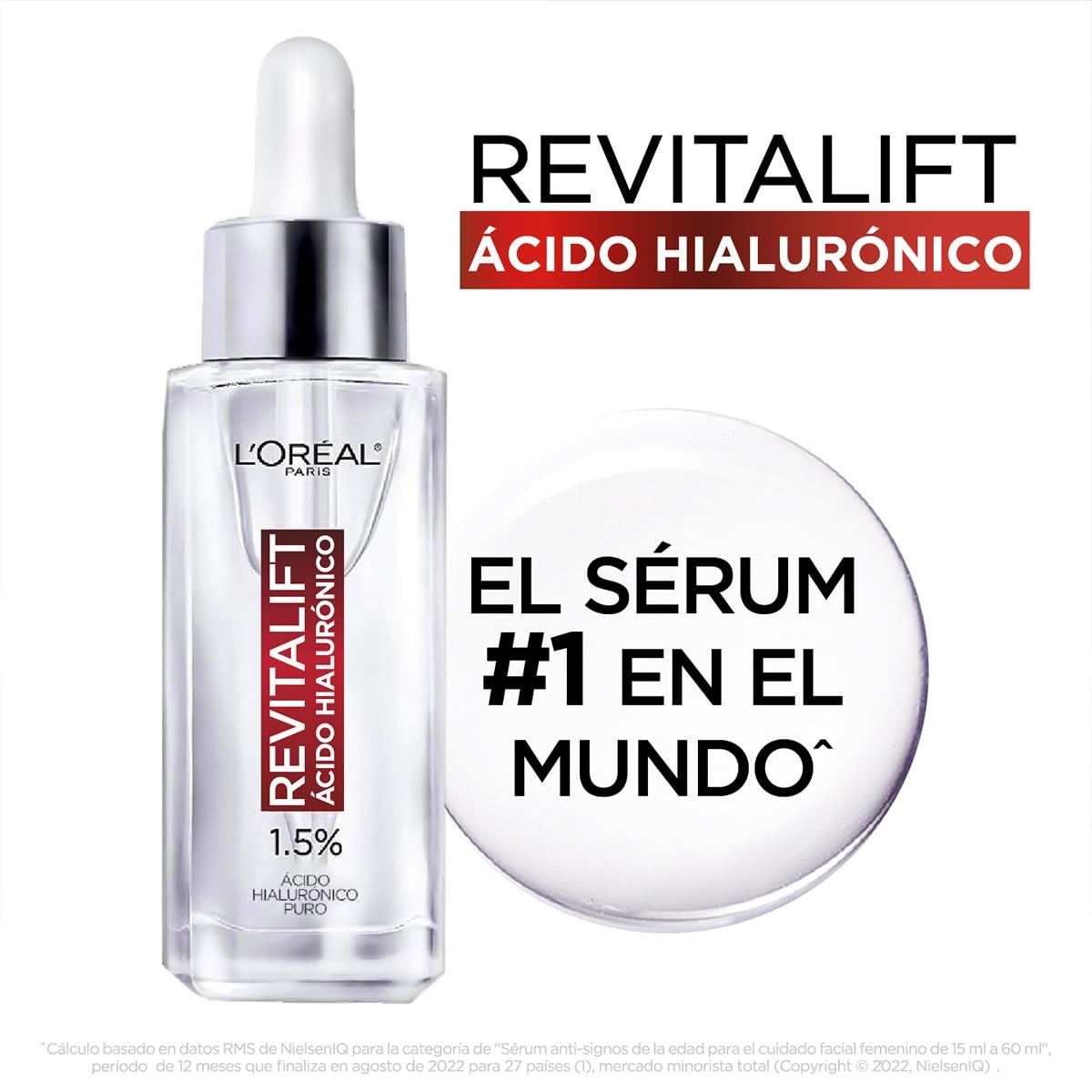 L'Oreal Paris Serum Facial Anti Arrugas Acido Hialuronico Revitalift + L'Oréal Paris Serum Facial Noche con Retinol Revitalift