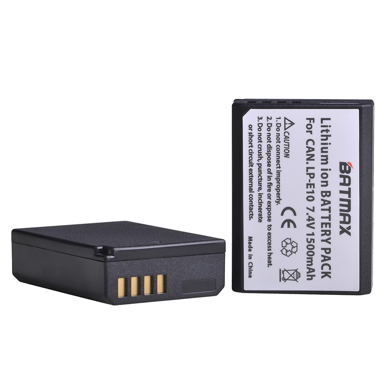 Batmax - Paquete de 2 baterías LP-E10 LP E10 + cargador USB dual LED con puerto tipo C para Canon EOS Rebel T3 T5 T6 T7, T100, EOS 4000D 2000D 1500D 1300D 1200D 1100D, Kiss X50 X70